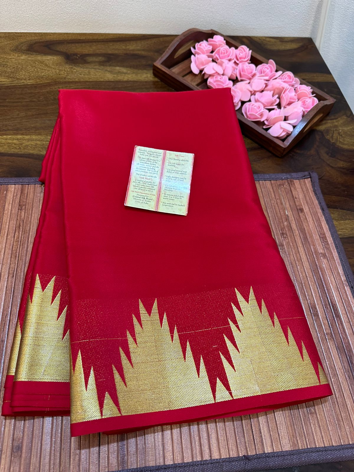 Pure mysore silk 100 grm thickness saree