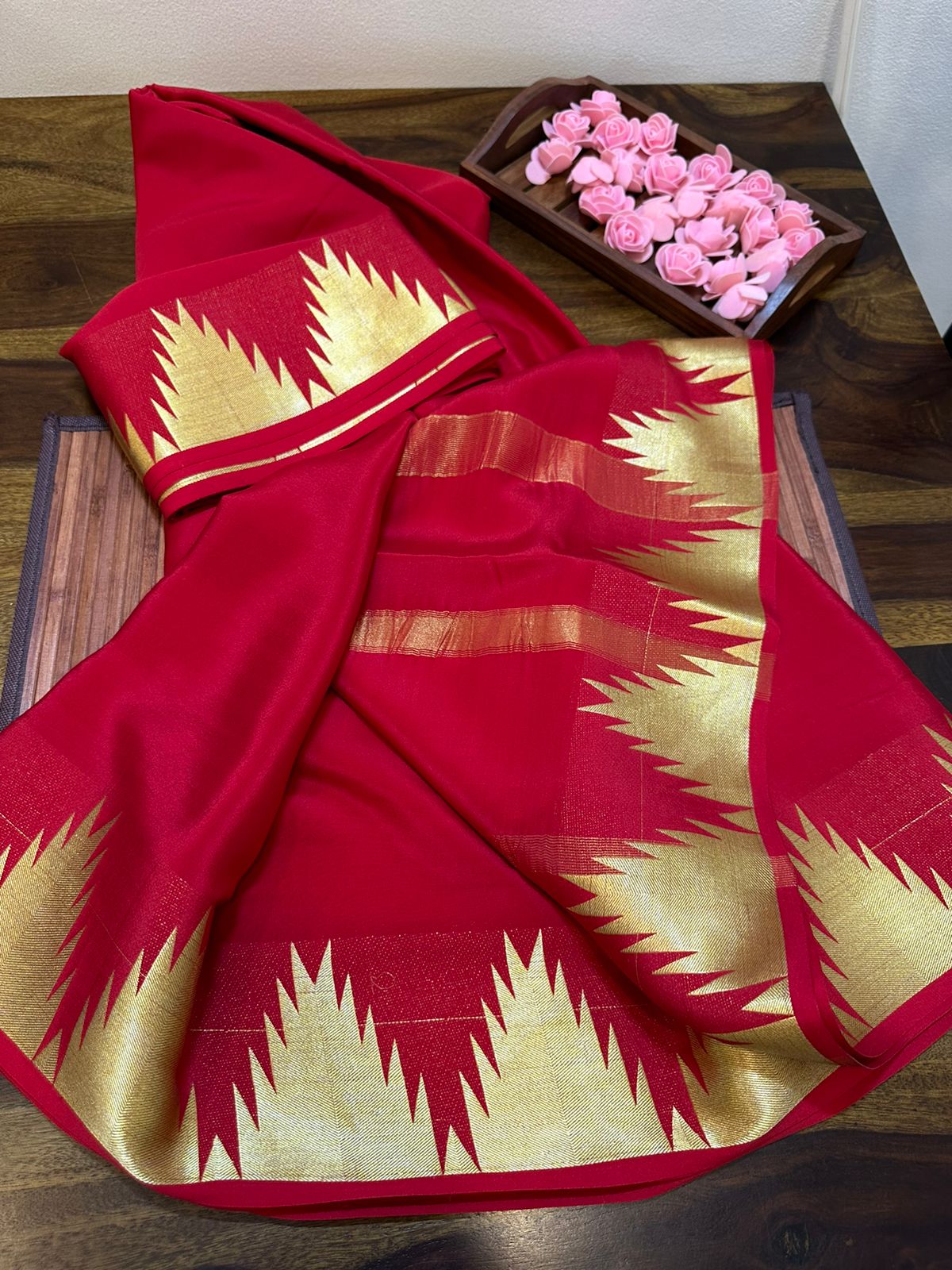 Pure mysore silk 100 grm thickness saree