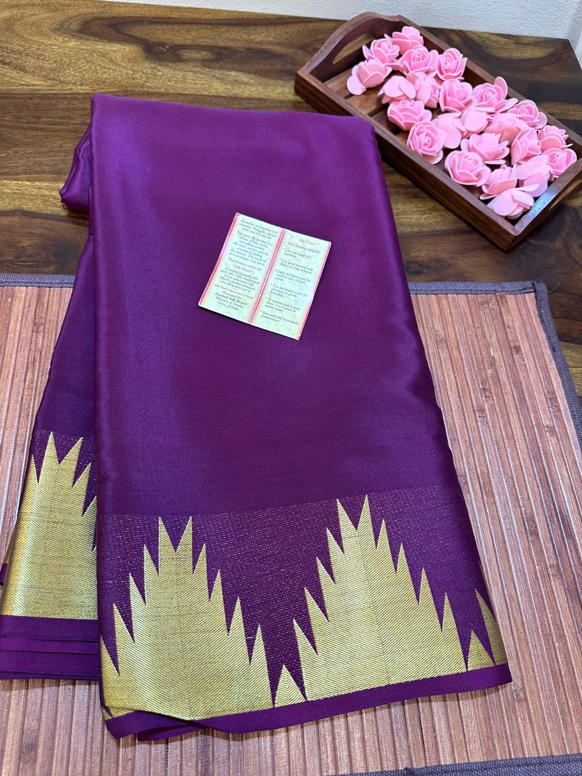Pure mysore silk 100 grm thickness saree
