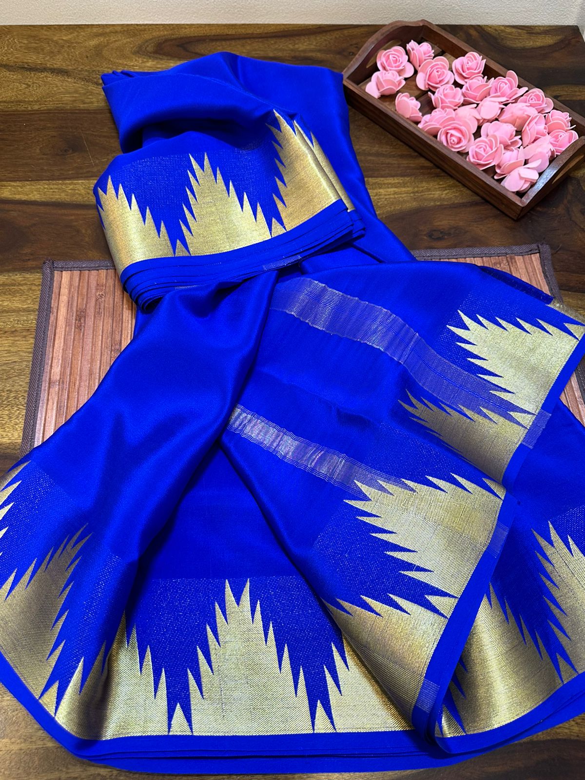 Pure mysore silk 100 grm thickness saree