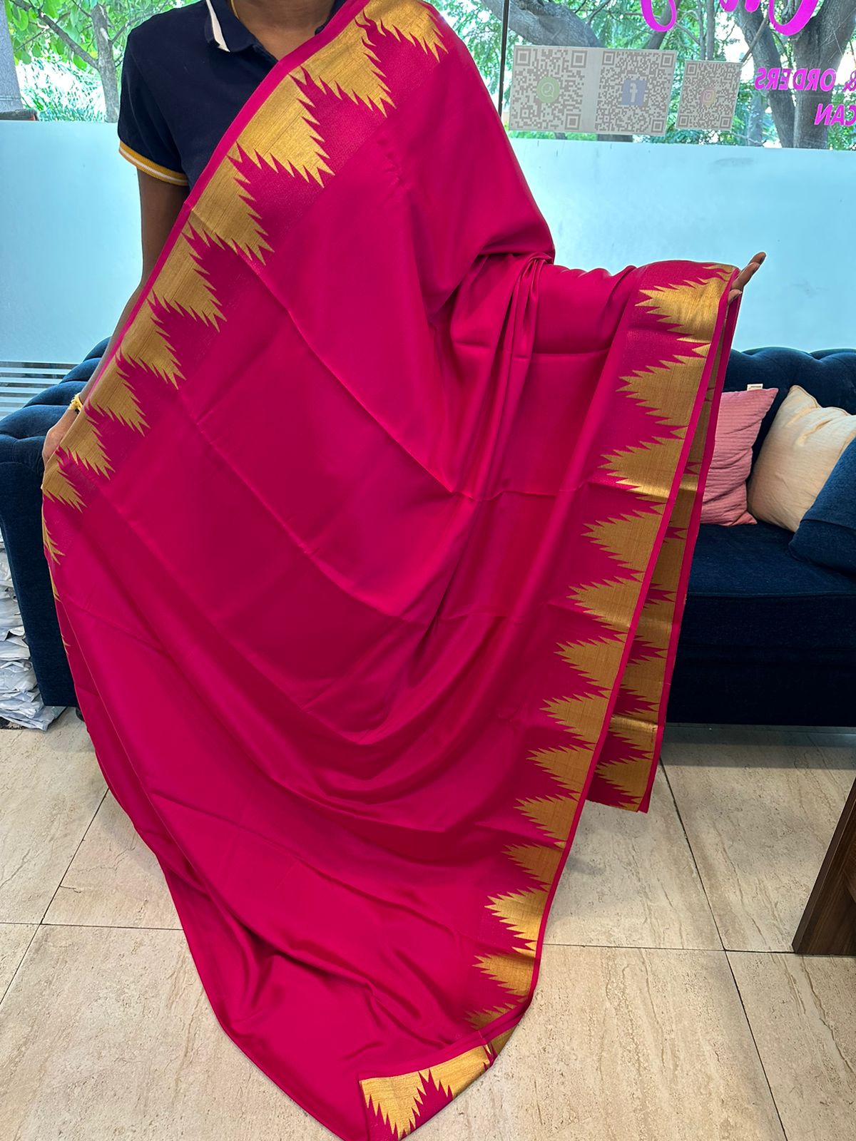 Pure mysore silk 100 grm thickness saree