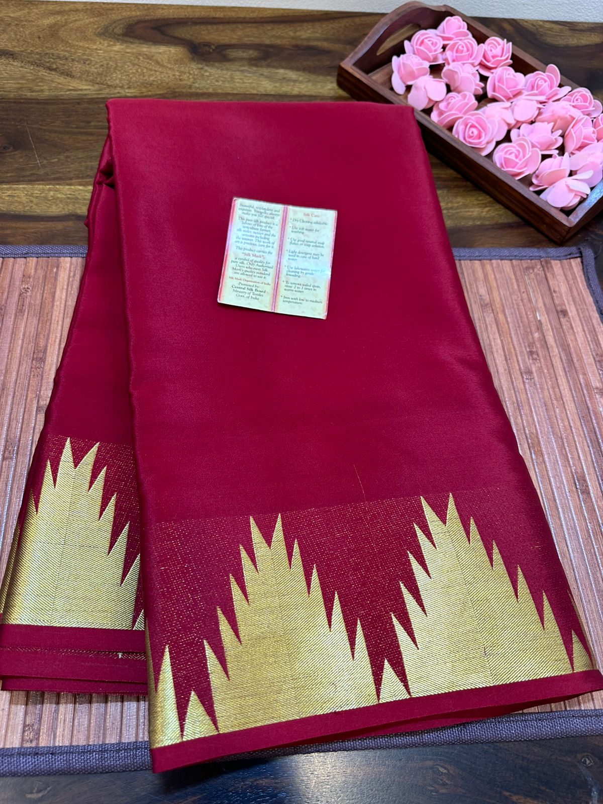 Pure mysore silk 100 grm thickness saree