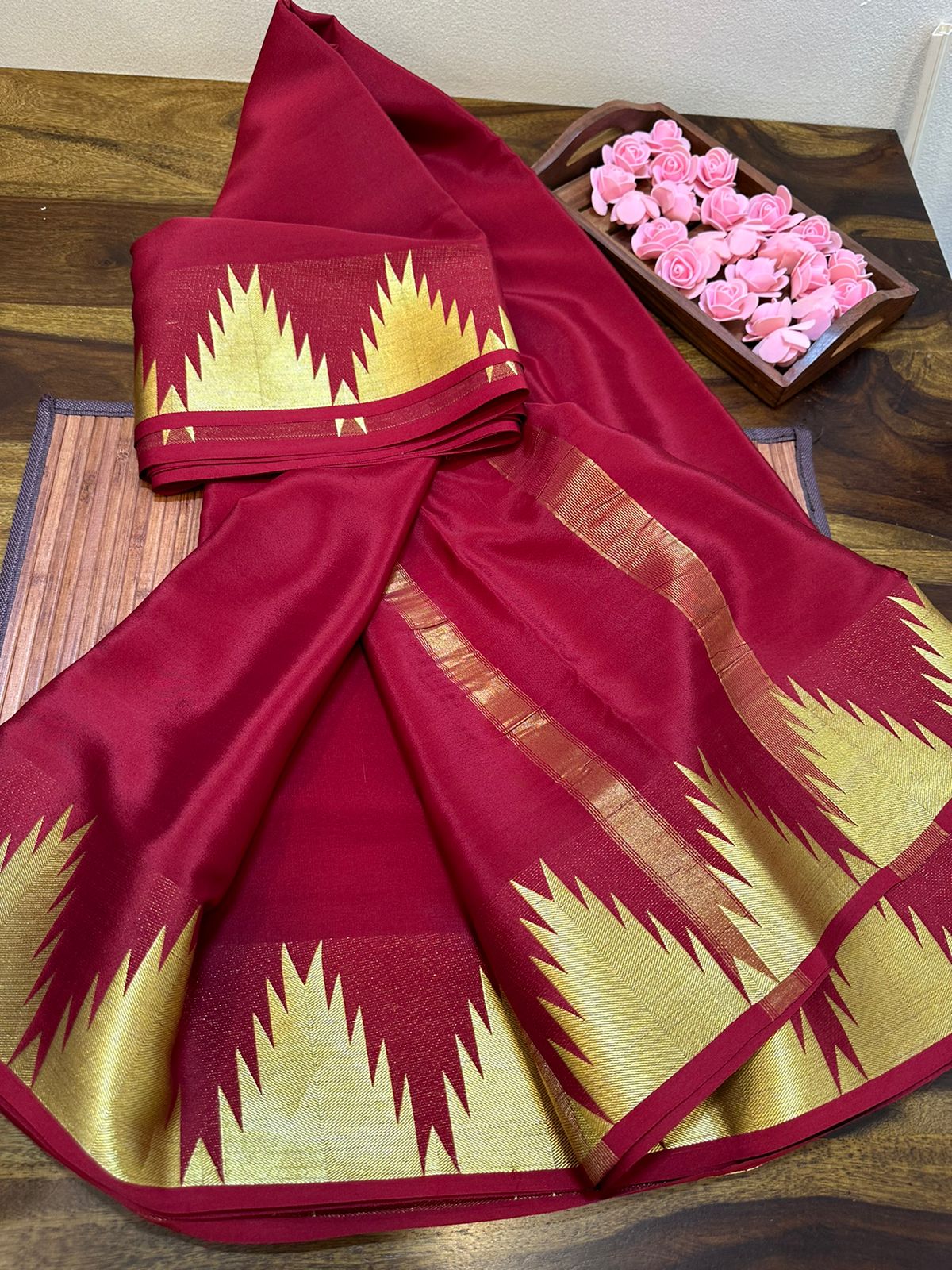 Pure mysore silk 100 grm thickness saree