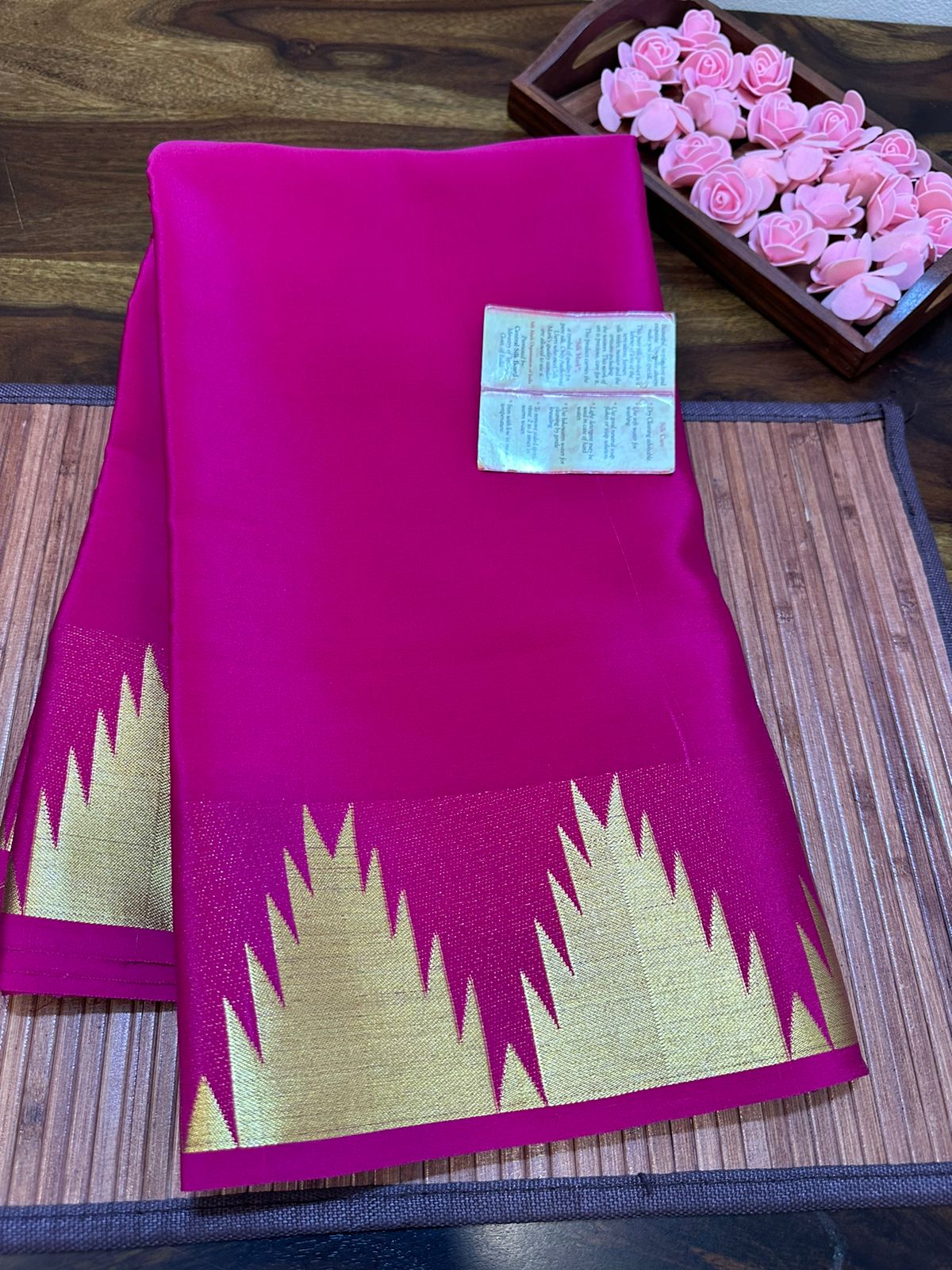 Pure mysore silk 100 grm thickness saree