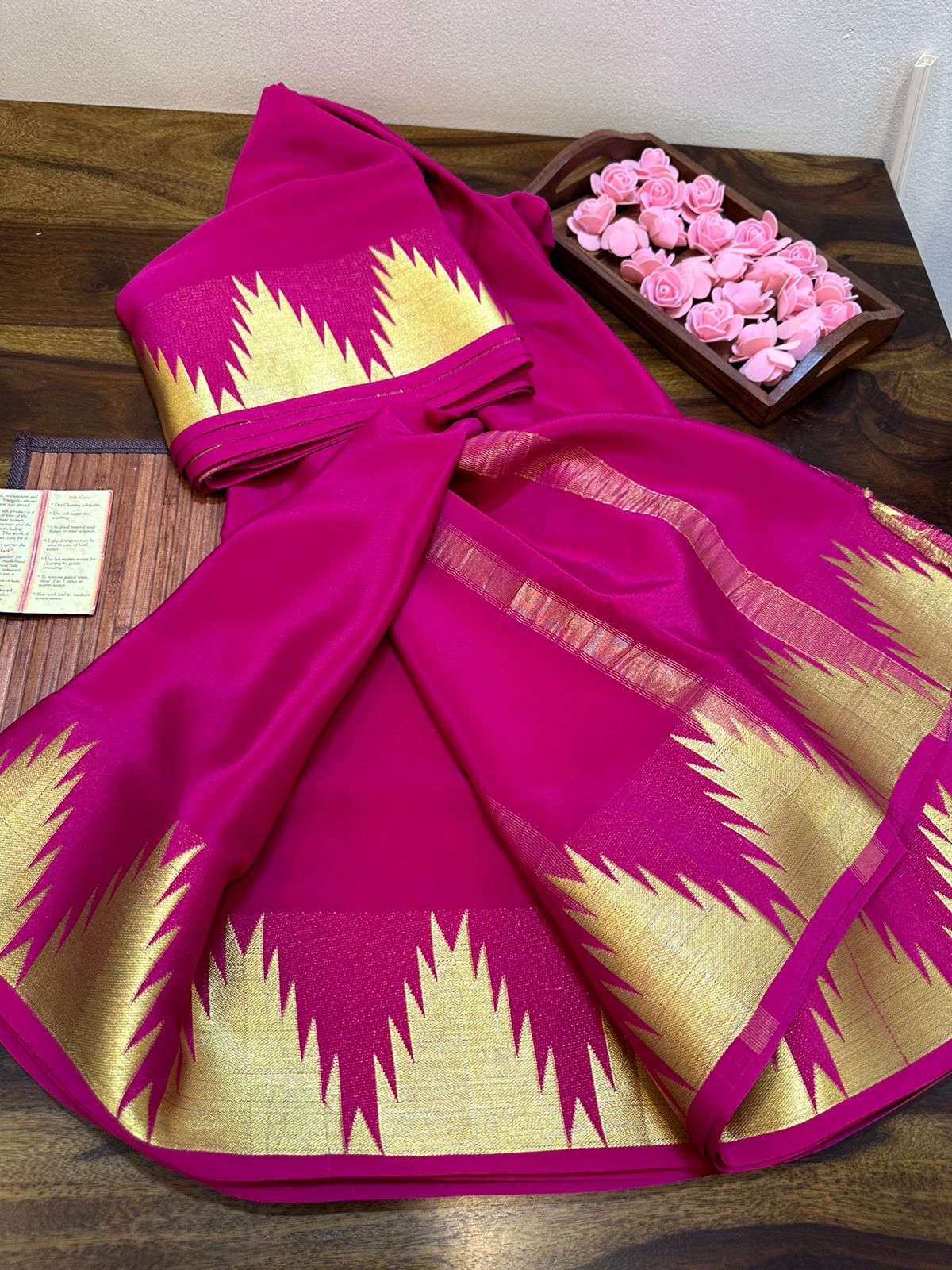 Pure mysore silk 100 grm thickness saree