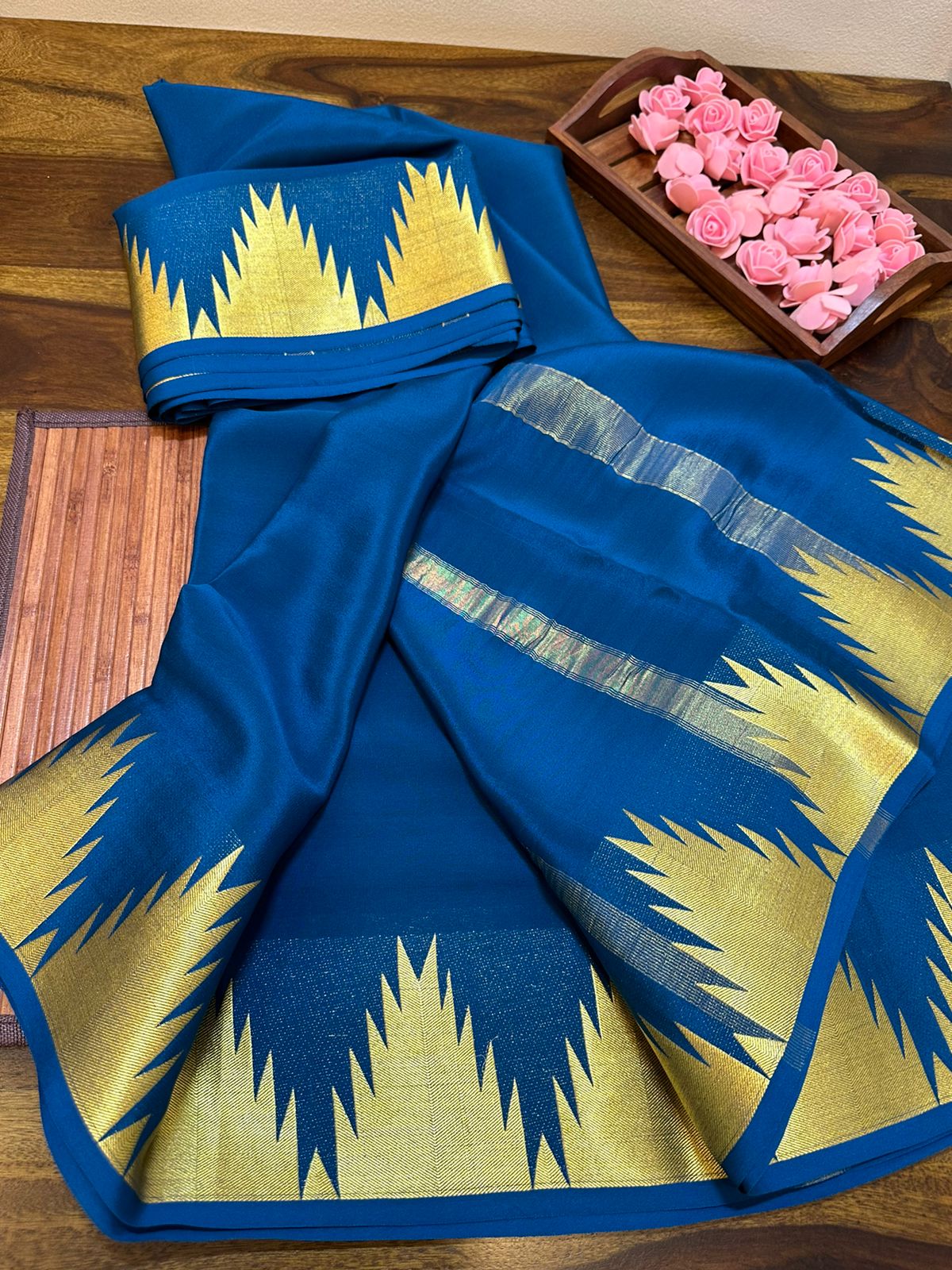 Pure mysore silk 100 grm thickness saree