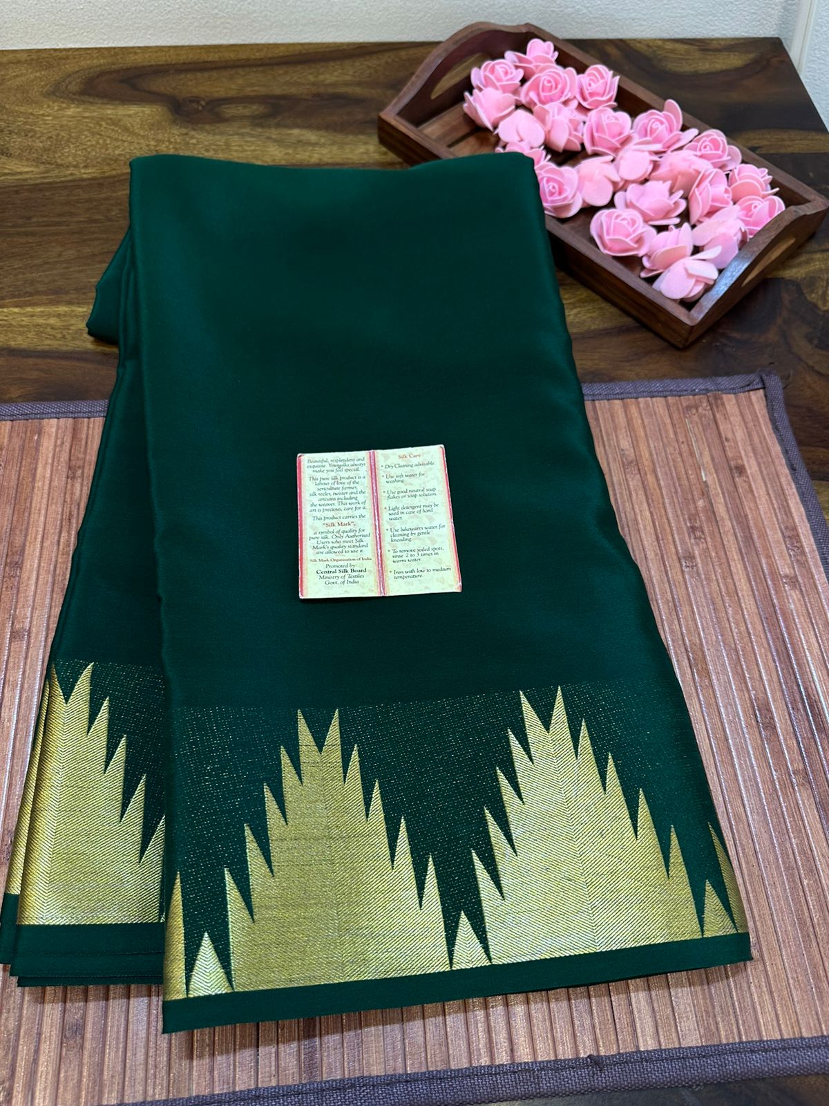 Pure mysore silk 100 grm thickness saree