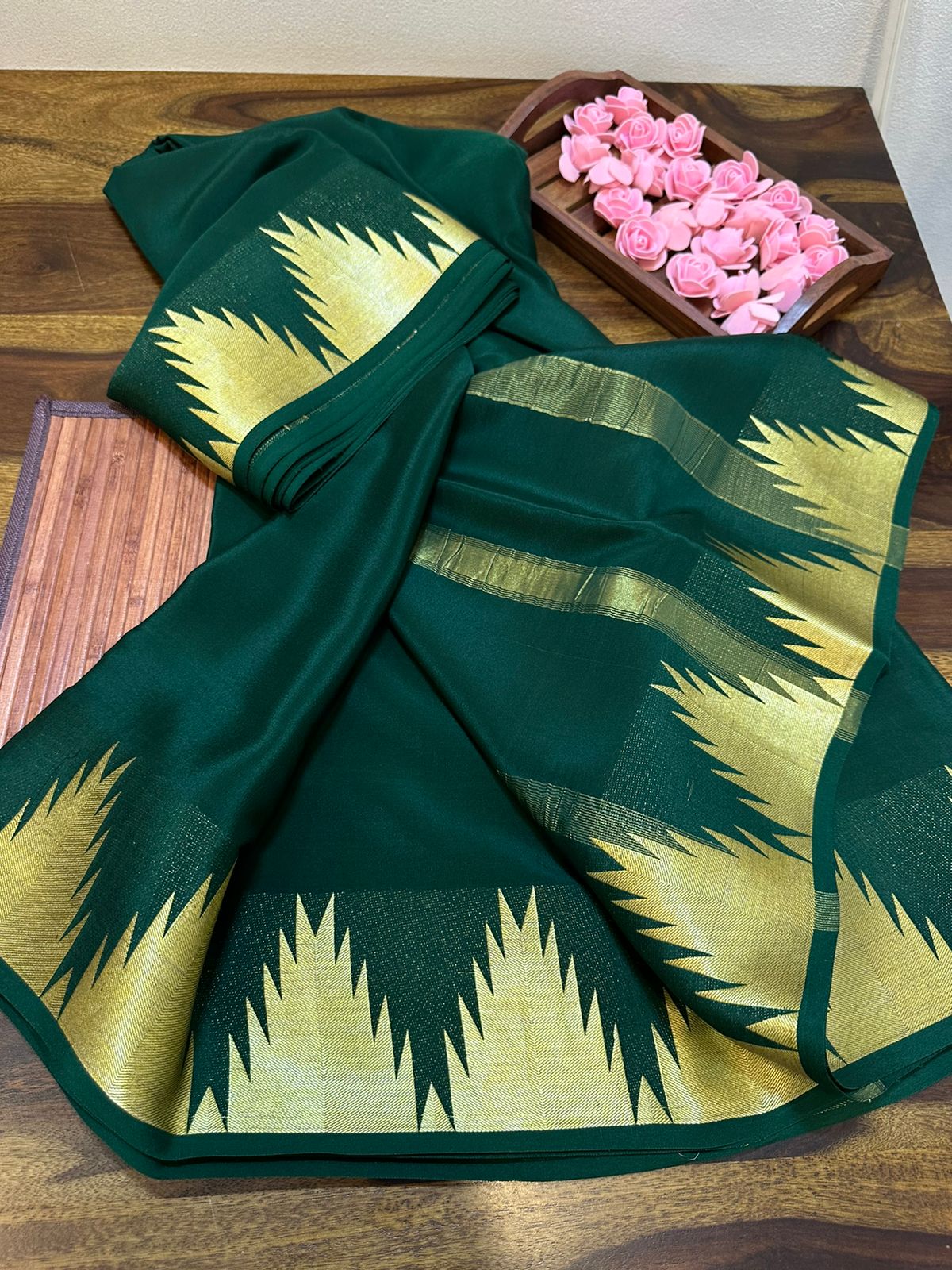 Pure mysore silk 100 grm thickness saree