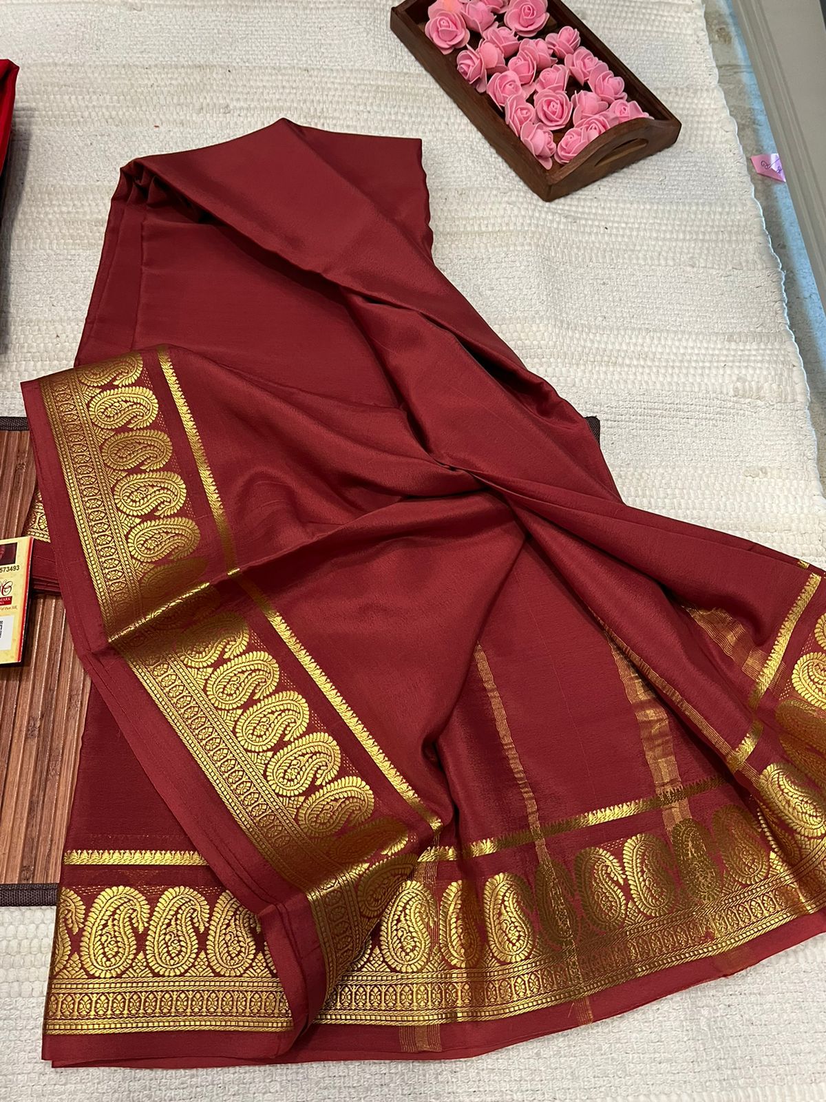 Pure mysore silk 100 grm thickness saree