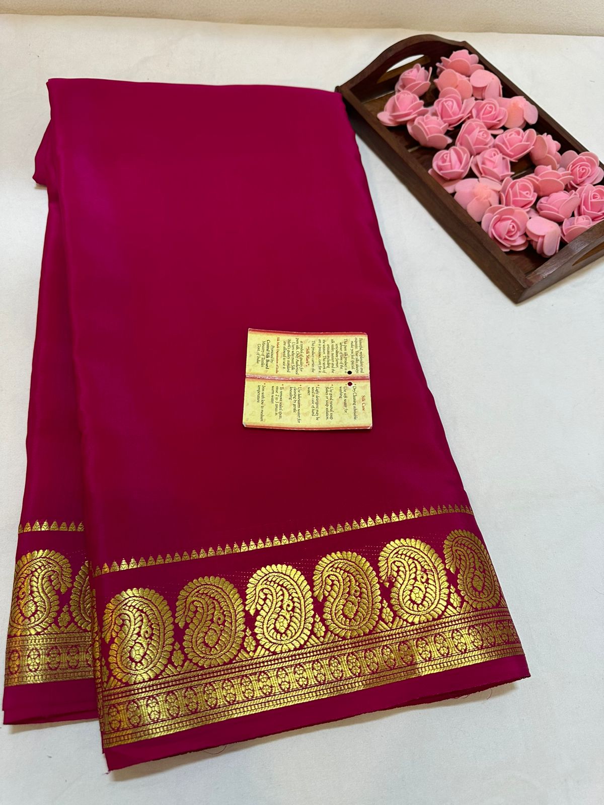 Pure mysore silk 100 grm thickness saree