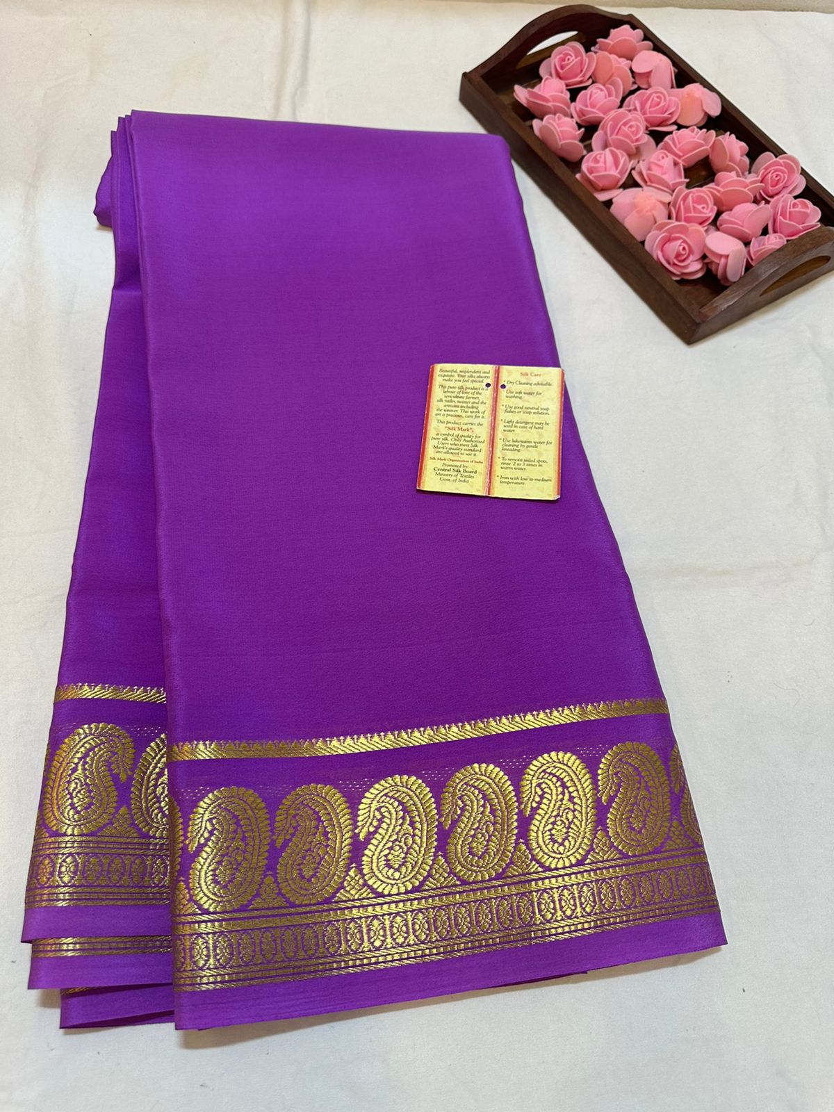 Pure mysore silk 100 grm thickness saree