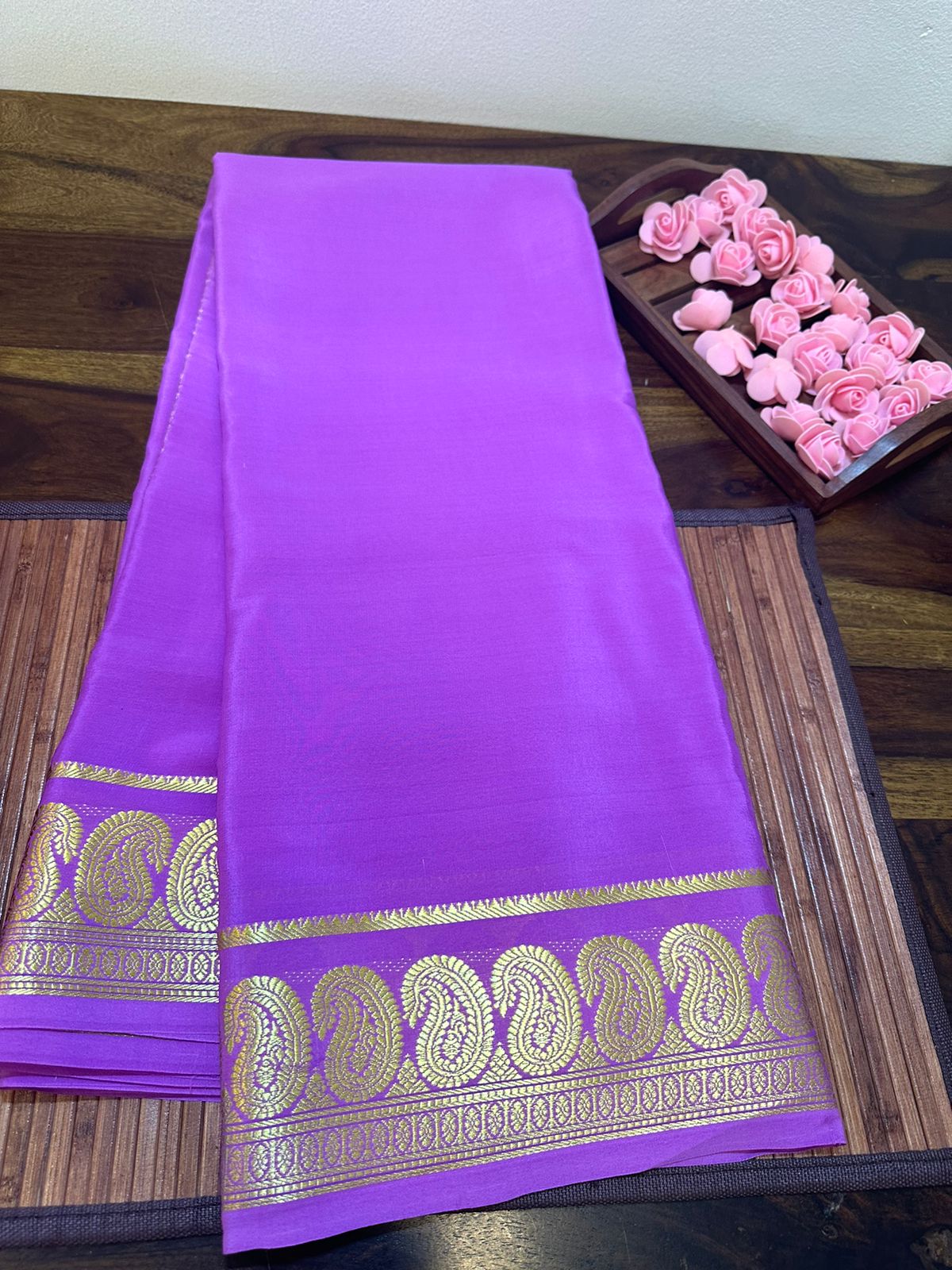 Pure mysore silk 100 grm thickness saree