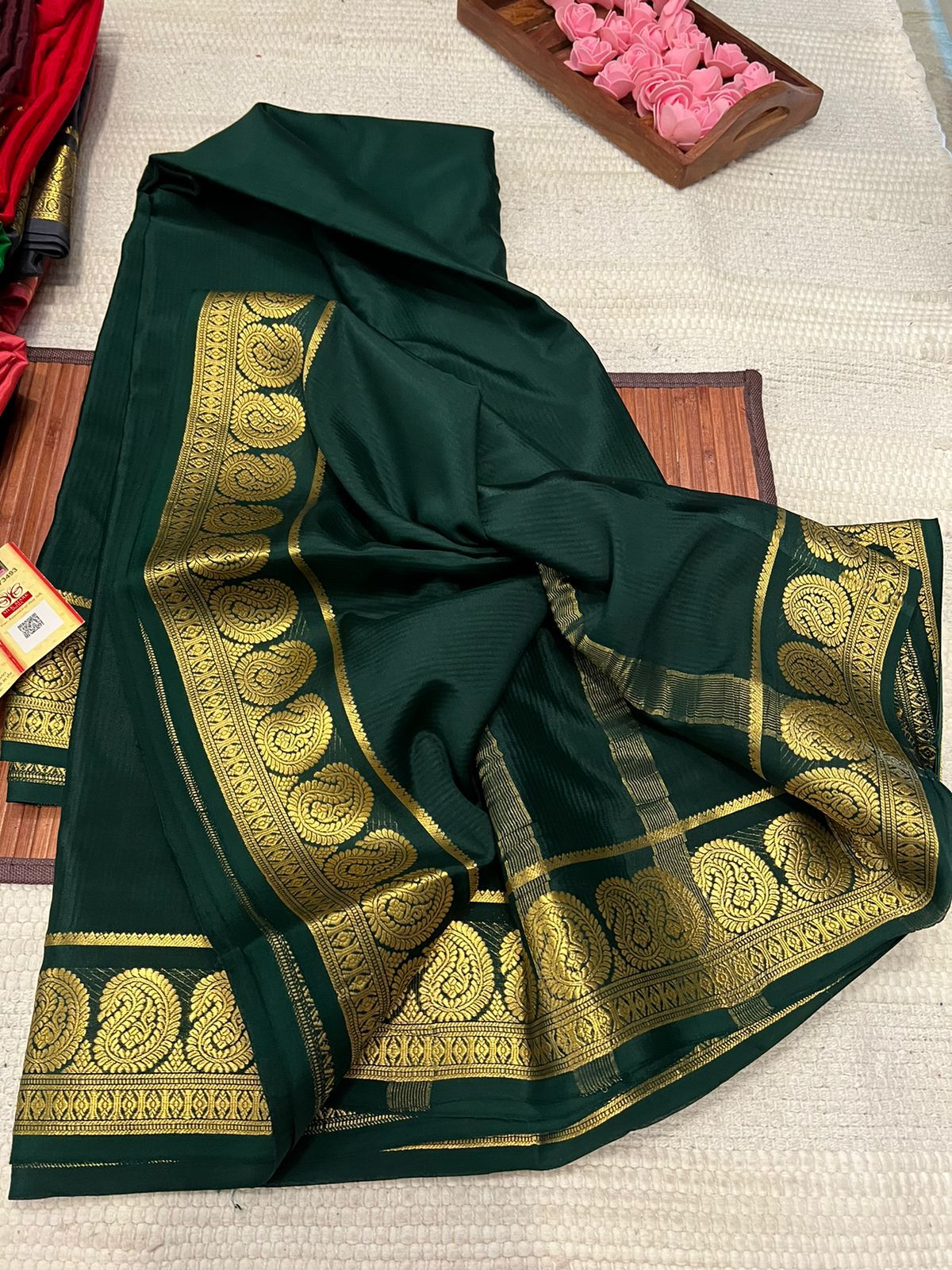 Pure mysore silk 100 grm thickness saree
