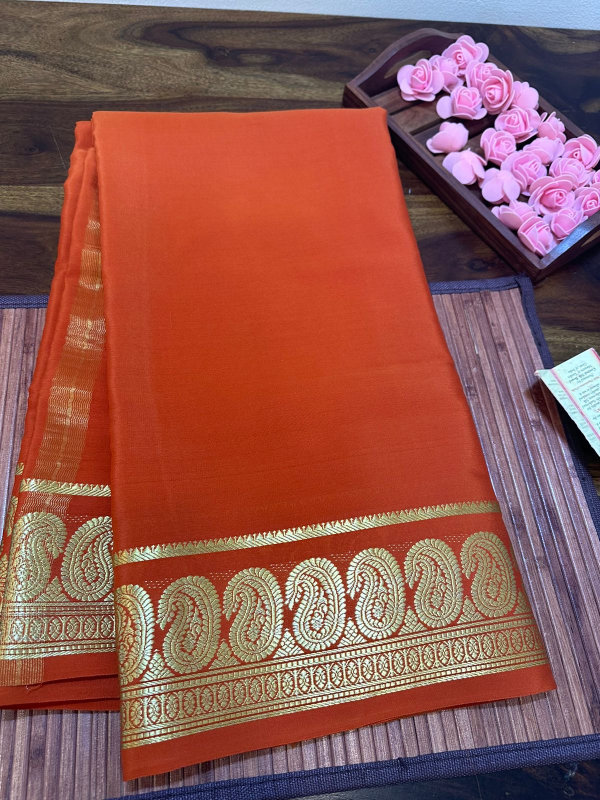 Pure mysore silk 100 grm thickness saree