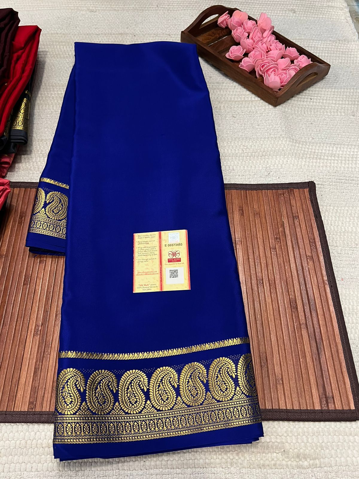 Pure mysore silk 100 grm thickness saree