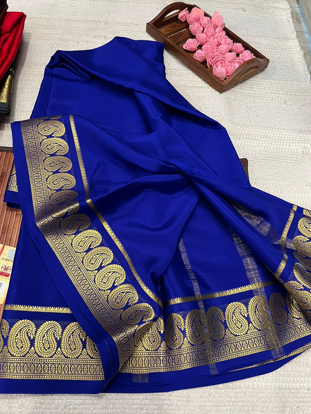 Pure mysore silk 100 grm thickness saree