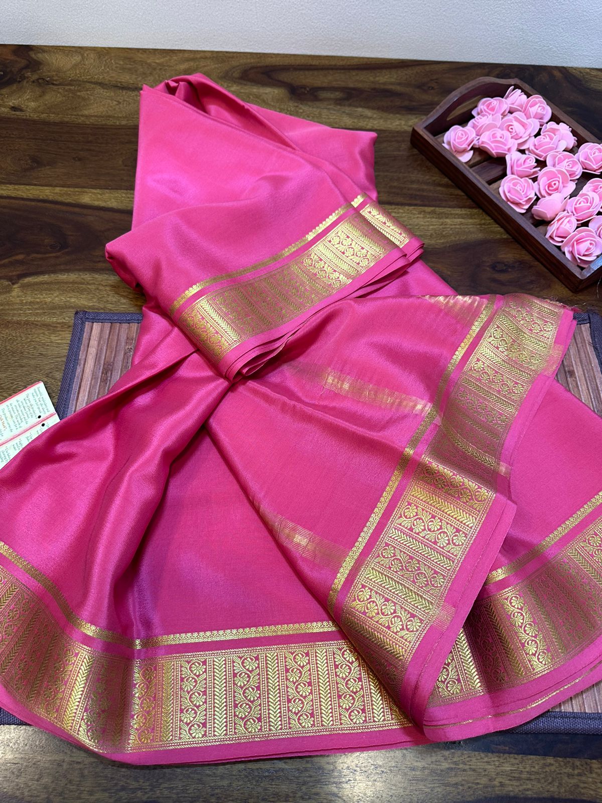 Pure mysore silk 100 grm thickness saree