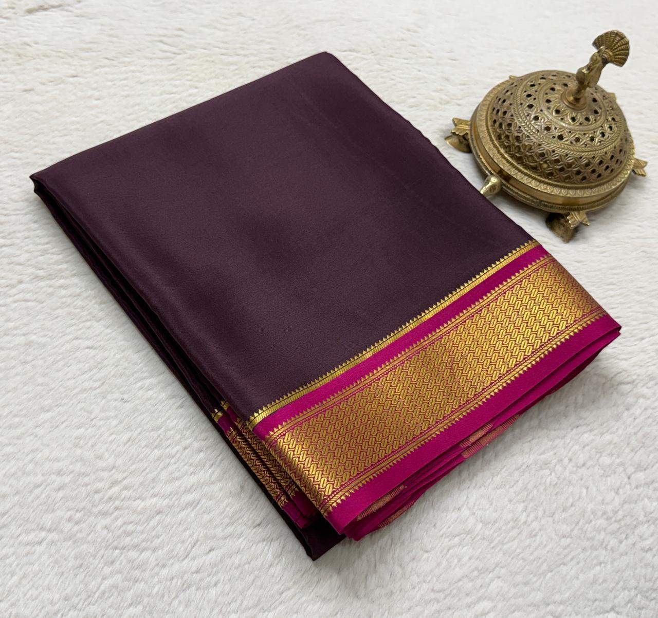 Pure mysore silk 120 count saree