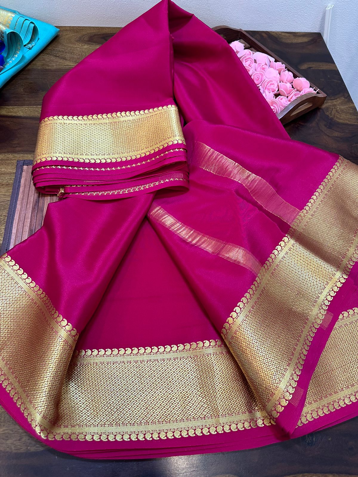 Pure mysore silk 120 gram thickness saree