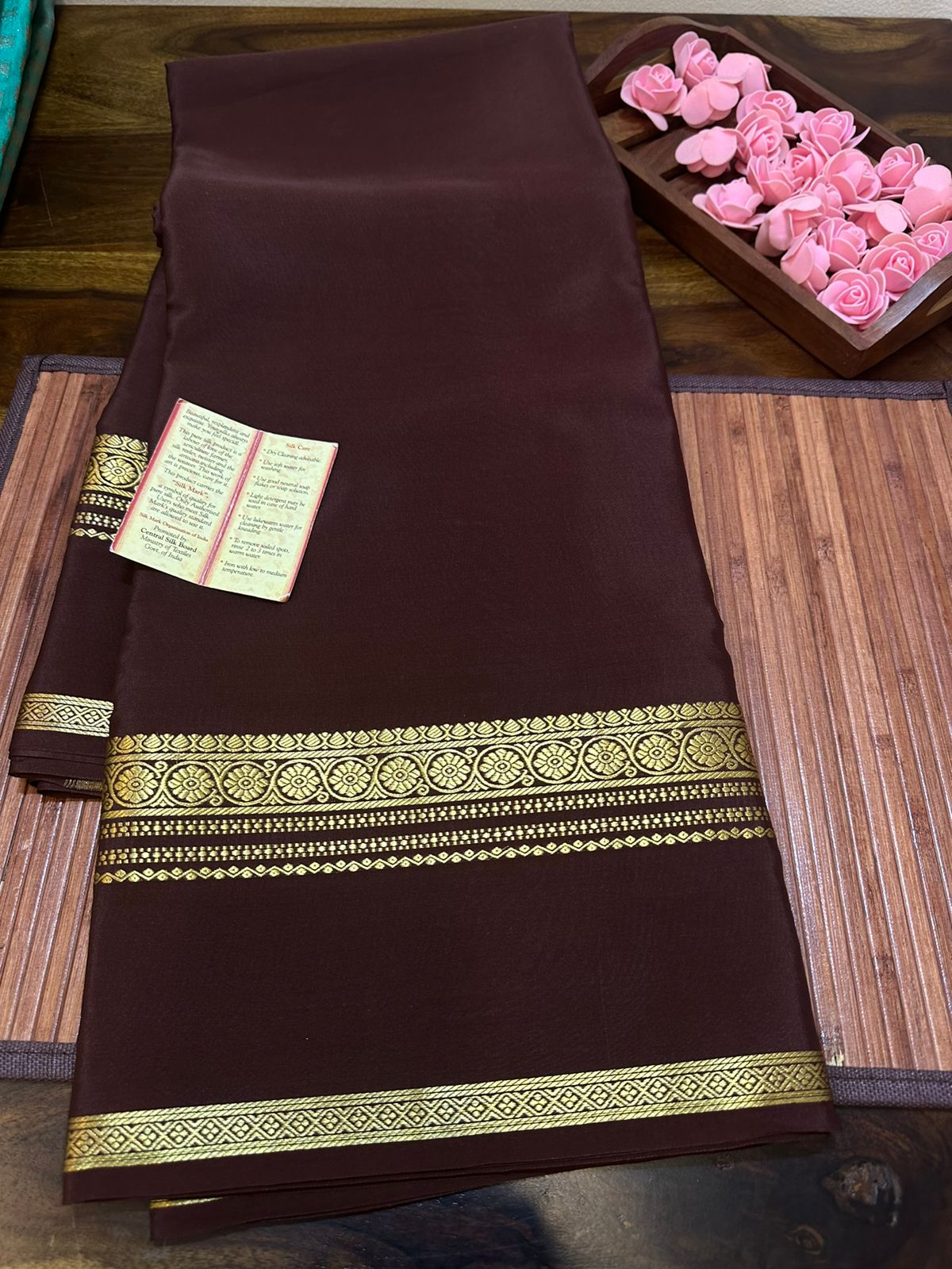 Pure mysore silk 120 gram thickness saree