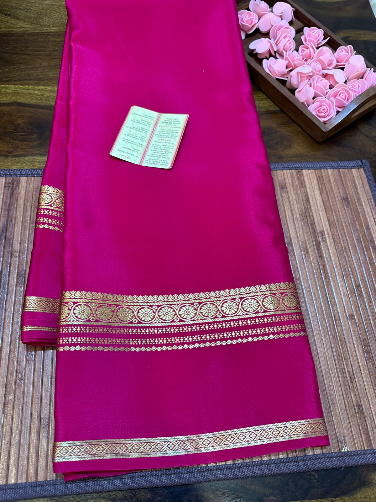 Pure mysore silk 120 gram thickness saree