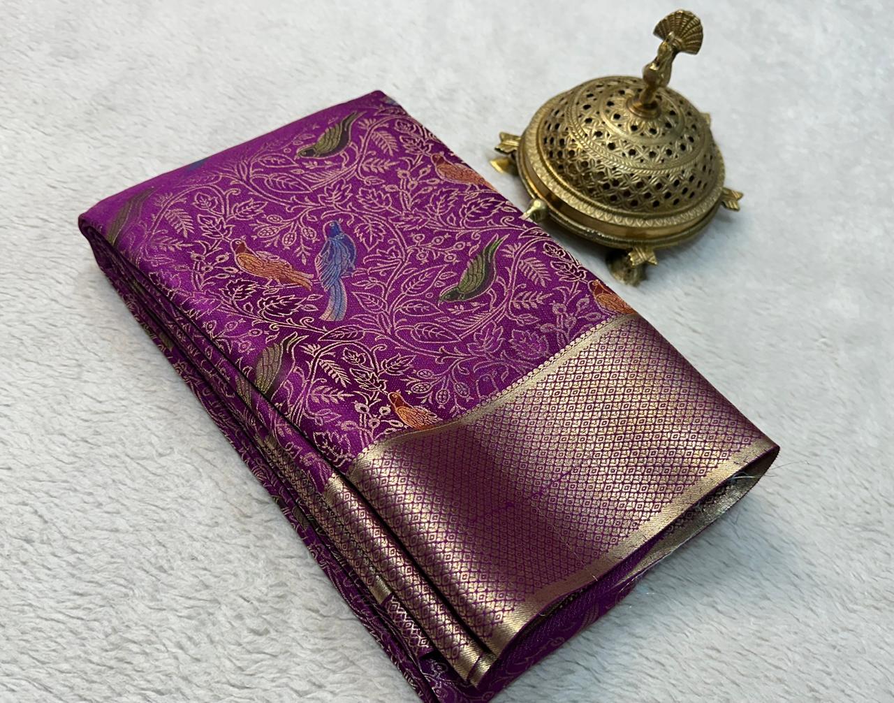 Pure Mysore Silk Brocade Work Saree