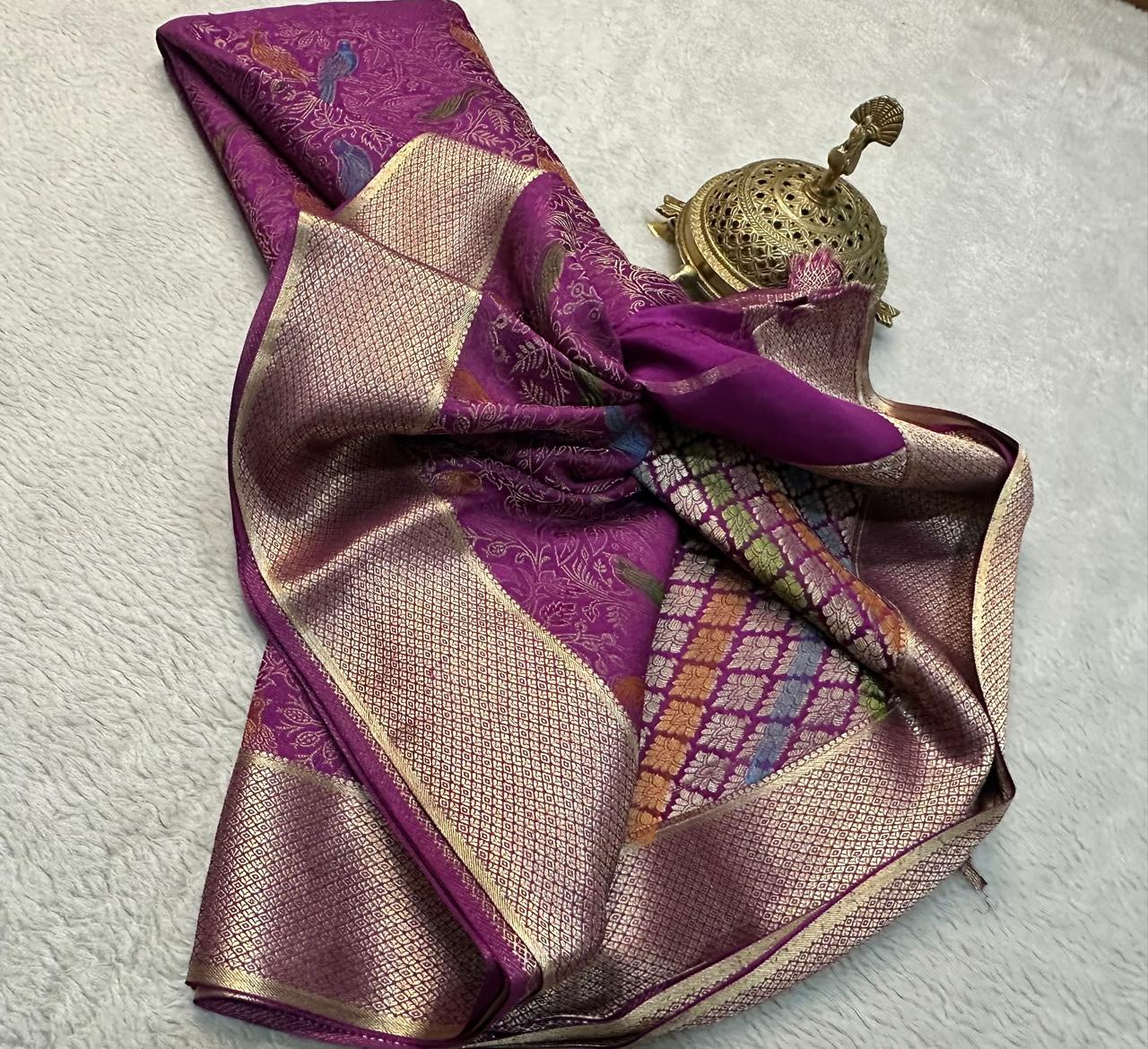 Pure Mysore Silk Brocade Work Saree