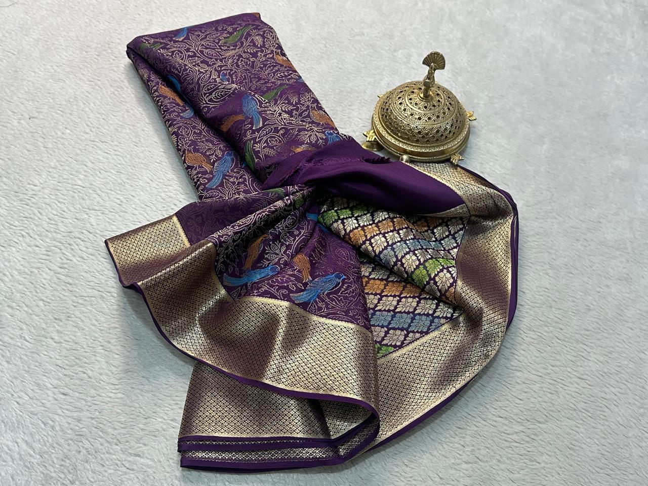 Pure Mysore Silk Brocade Work Saree