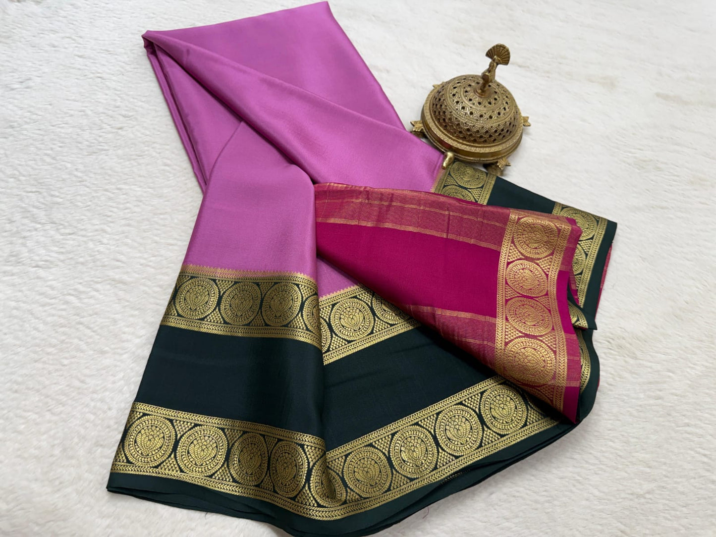 Pure Mysore Silk Ganga Jamuna Saree