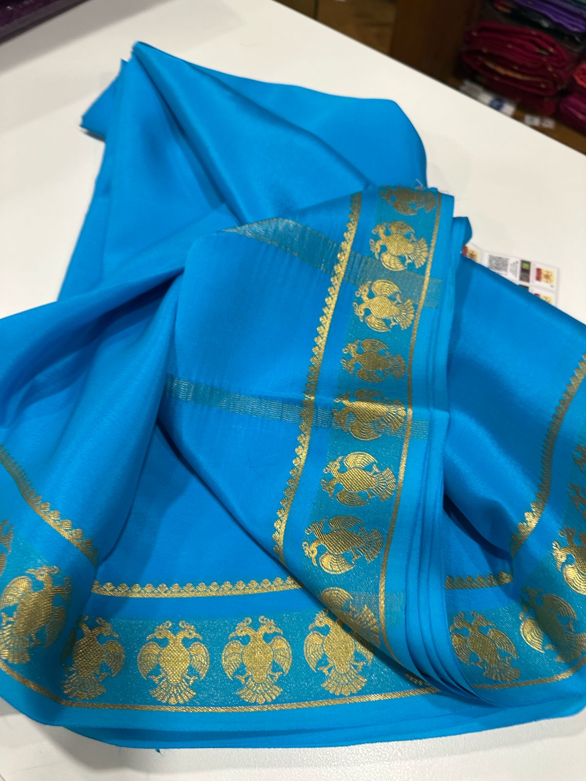 Pure Mysore Silk Gandaberundha Saree