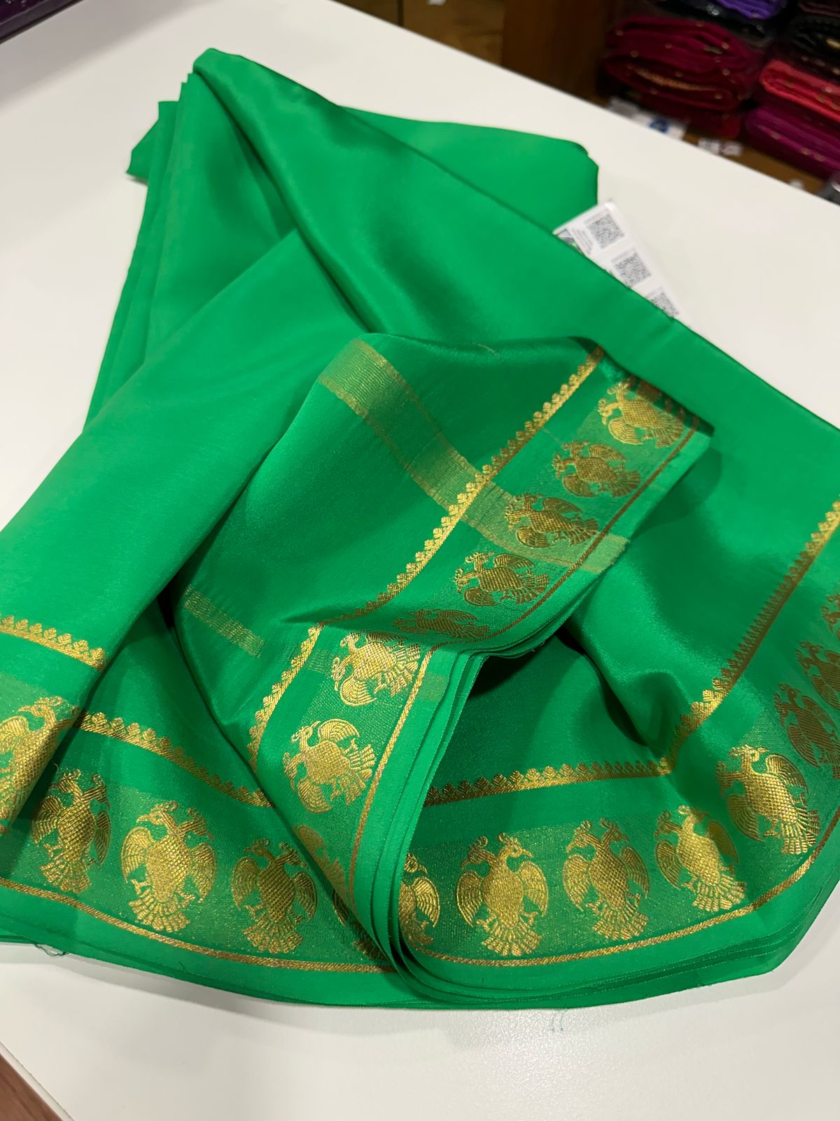Pure Mysore Silk Gandaberundha Saree