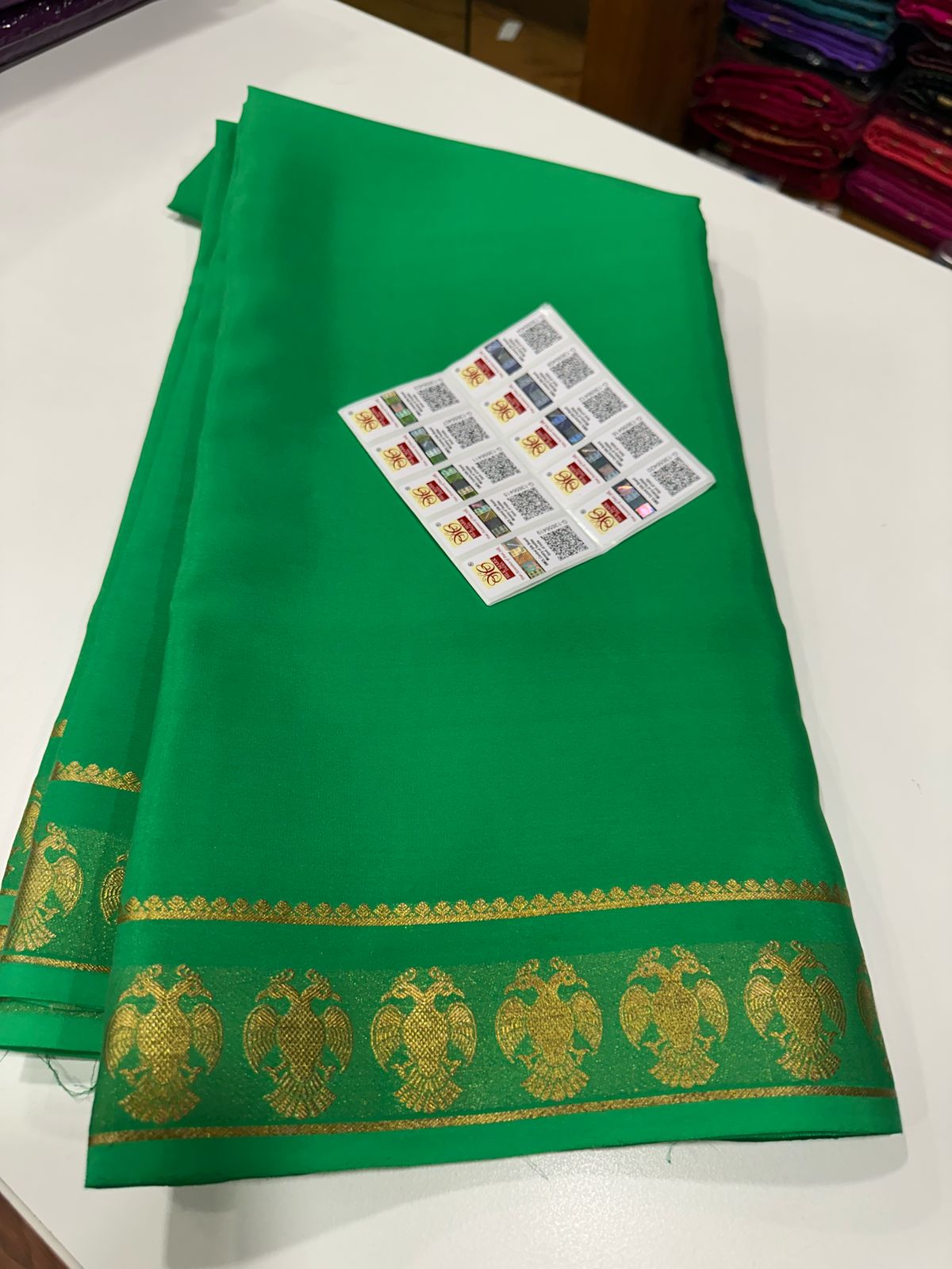 Pure Mysore Silk Gandaberundha Saree