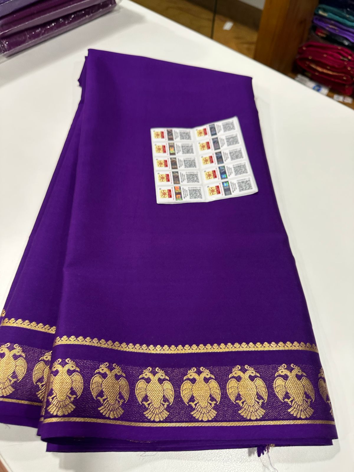 Pure Mysore Silk Gandaberundha Saree