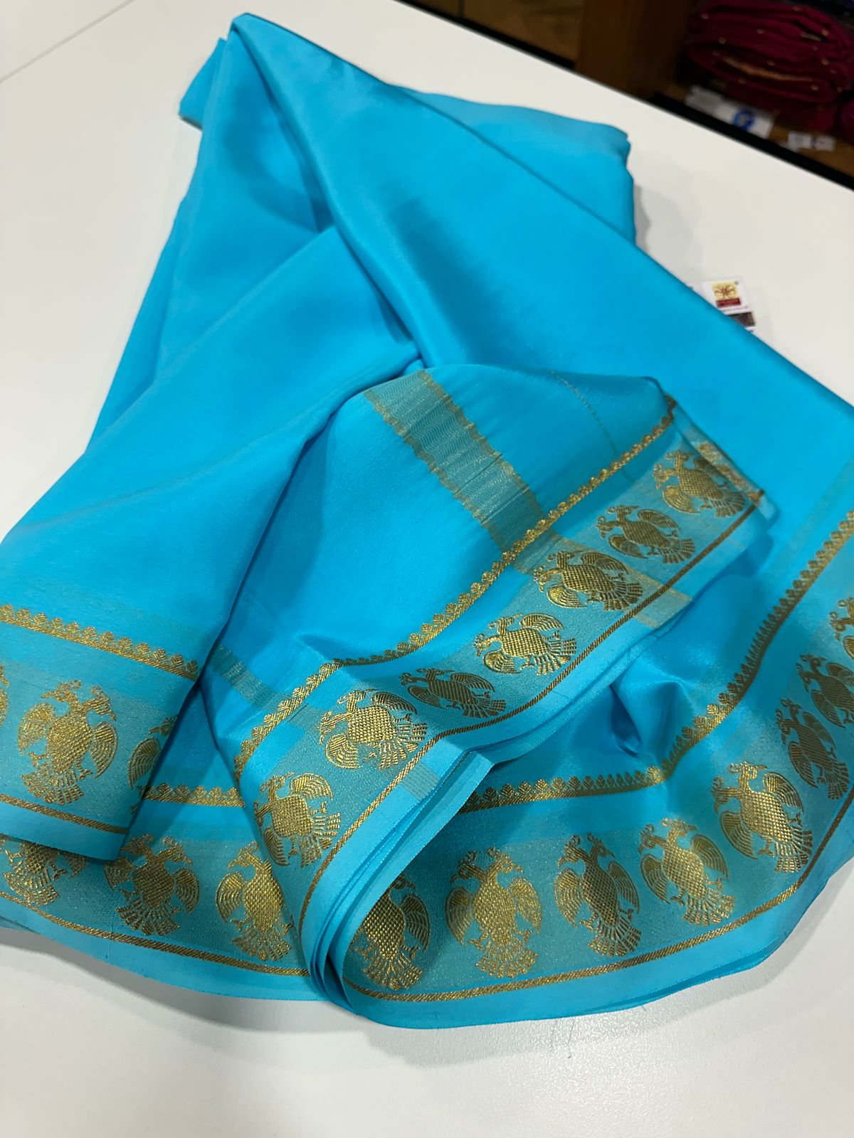 Pure Mysore Silk Gandaberundha Saree