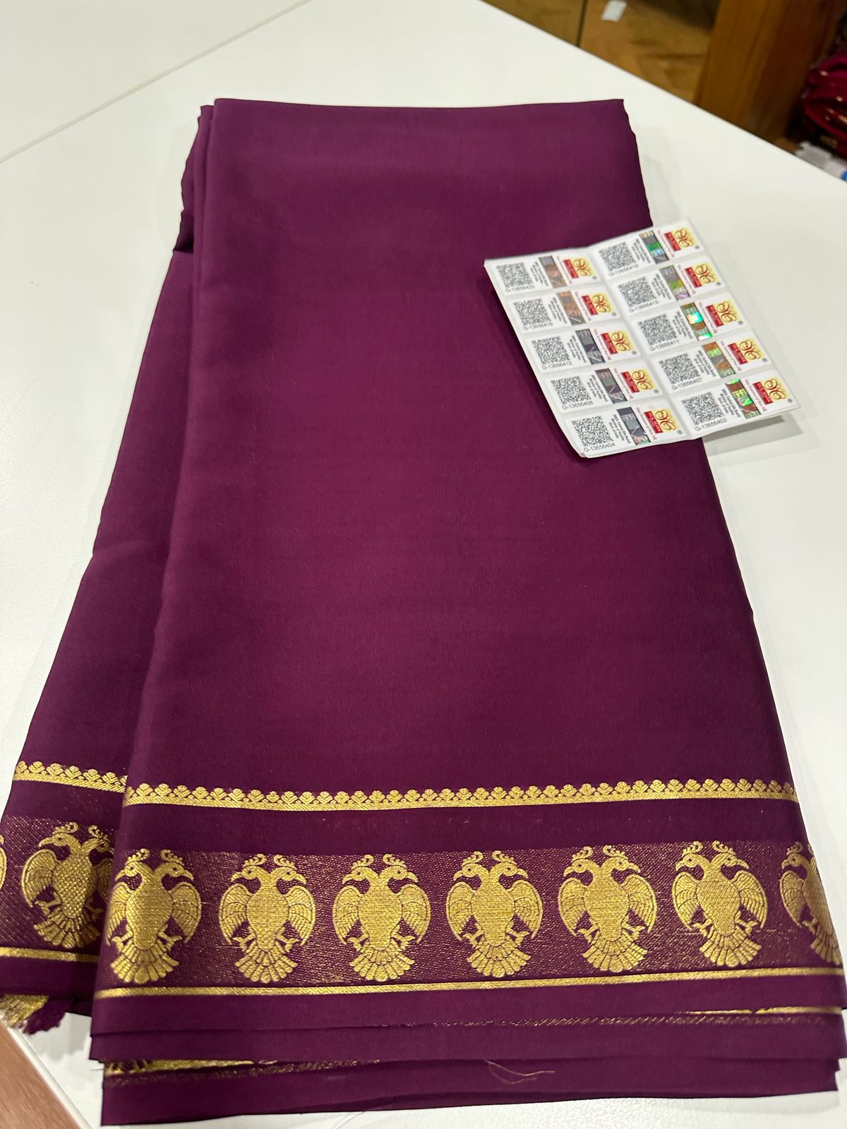 Pure Mysore Silk Gandaberundha Saree