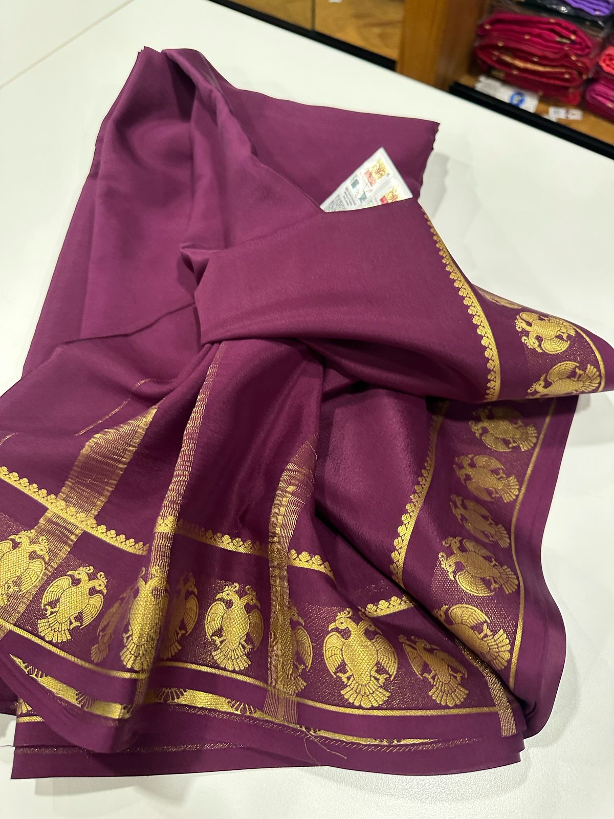 Pure Mysore Silk Gandaberundha Saree