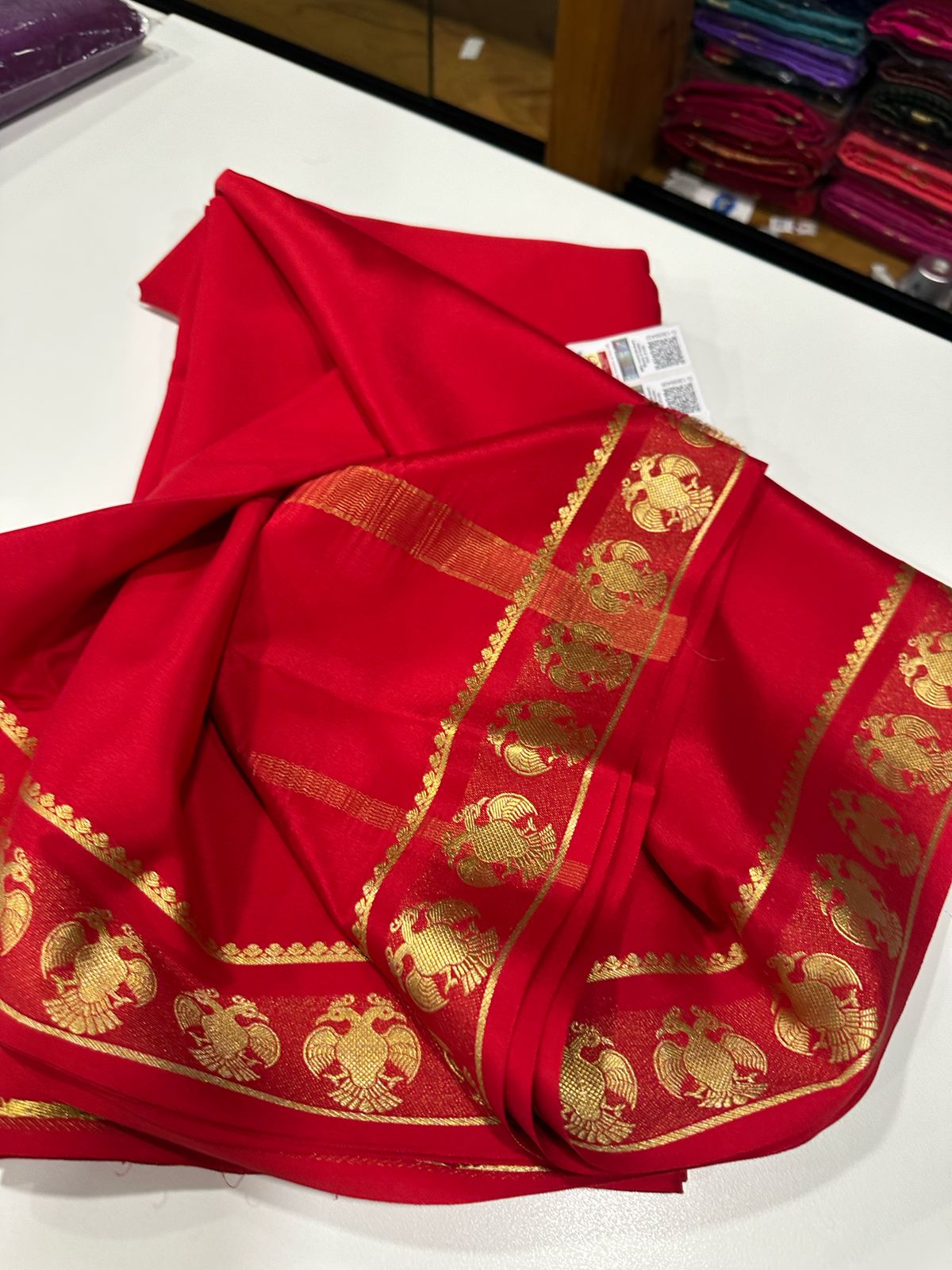 Pure Mysore Silk Gandaberundha Saree