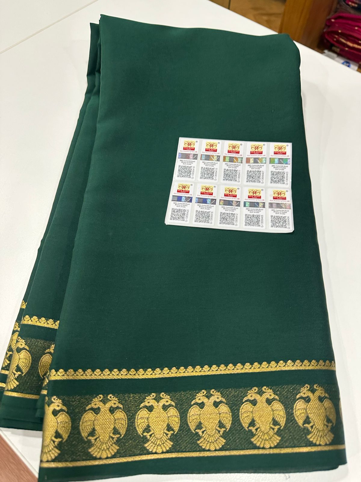 Pure Mysore Silk Gandaberundha Saree