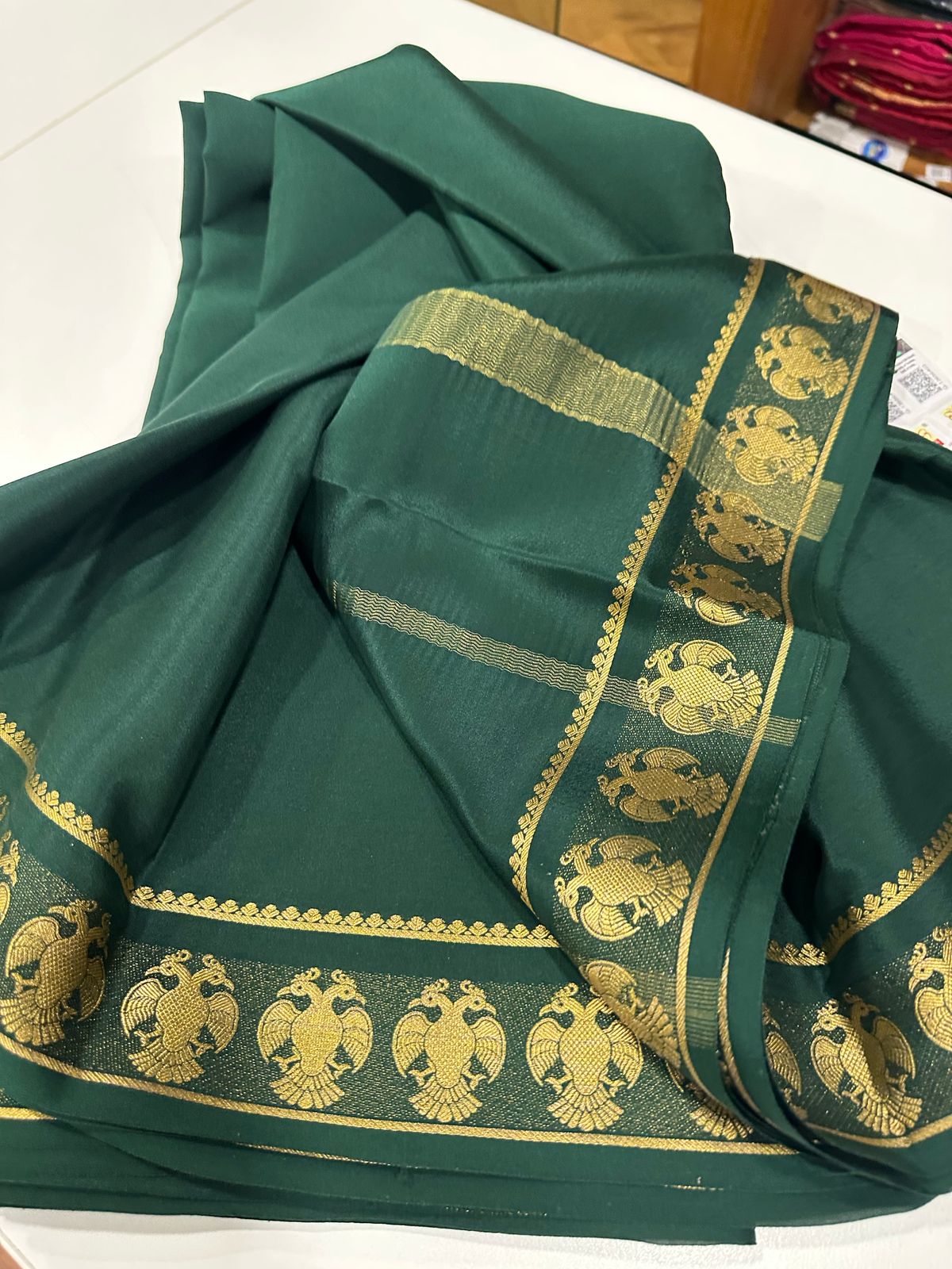 Pure Mysore Silk Gandaberundha Saree