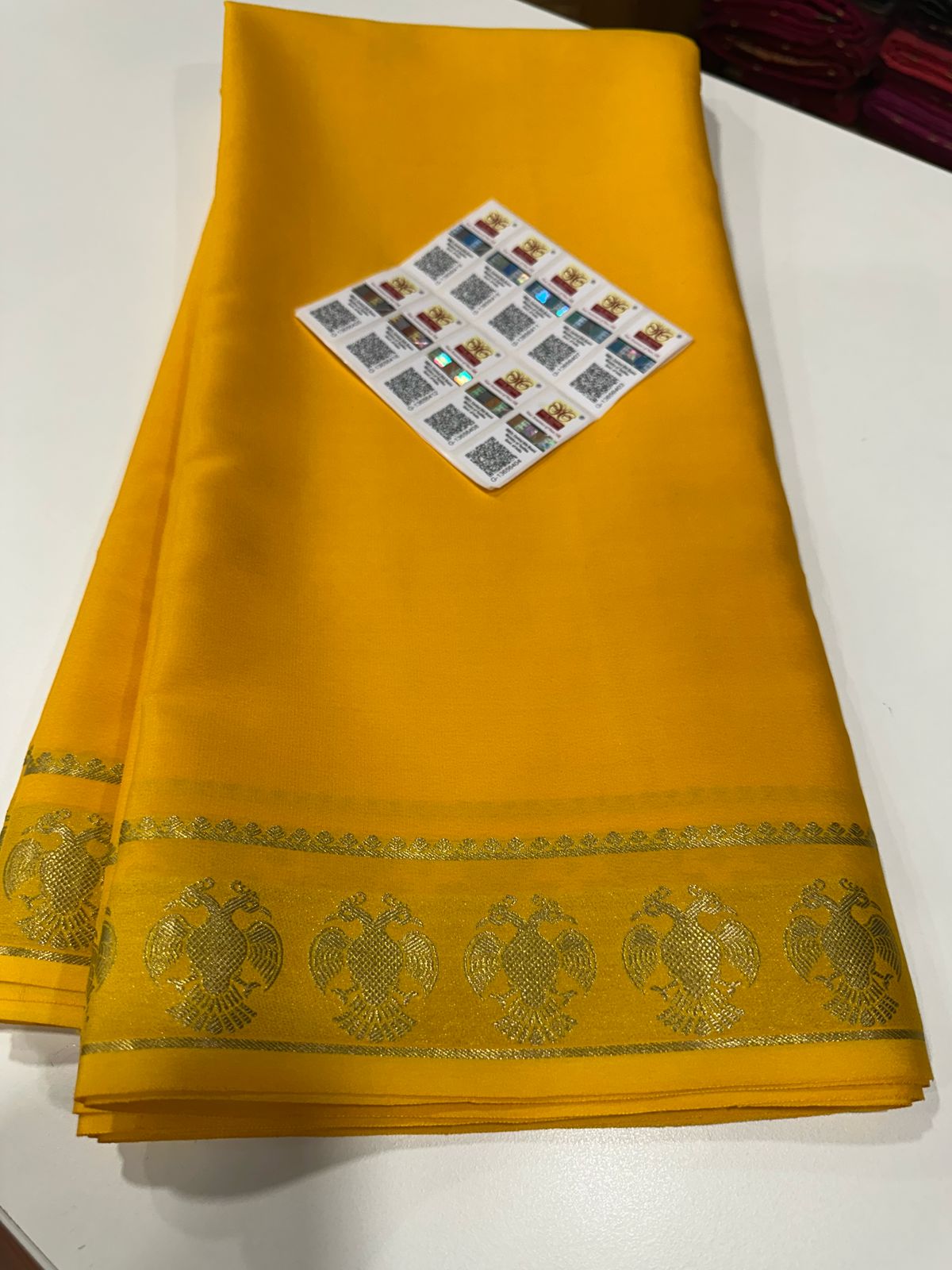 Pure Mysore Silk Gandaberundha Saree