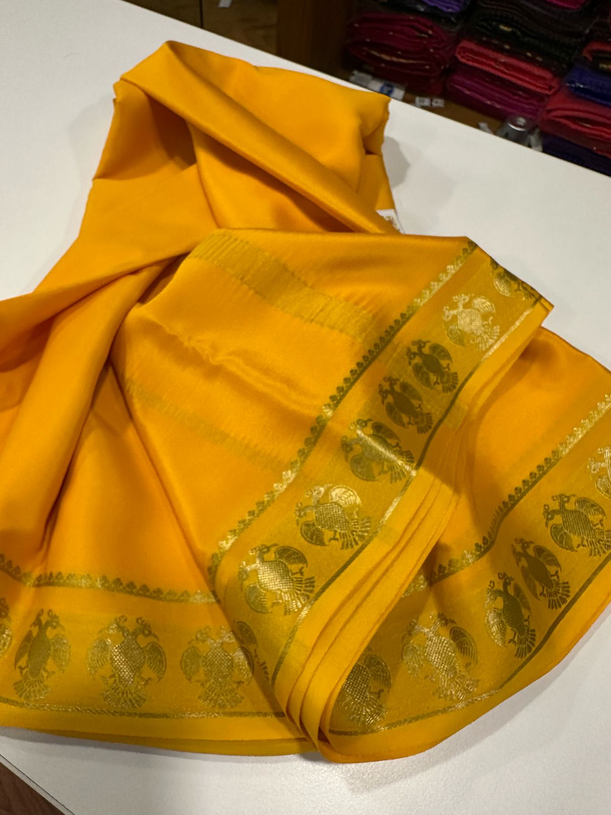 Pure Mysore Silk Gandaberundha Saree