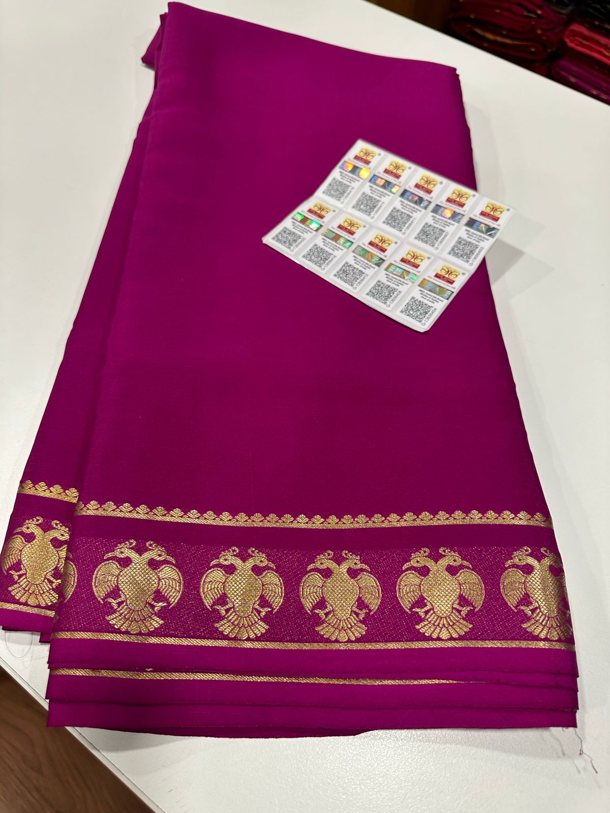 Pure Mysore Silk Gandaberundha Saree