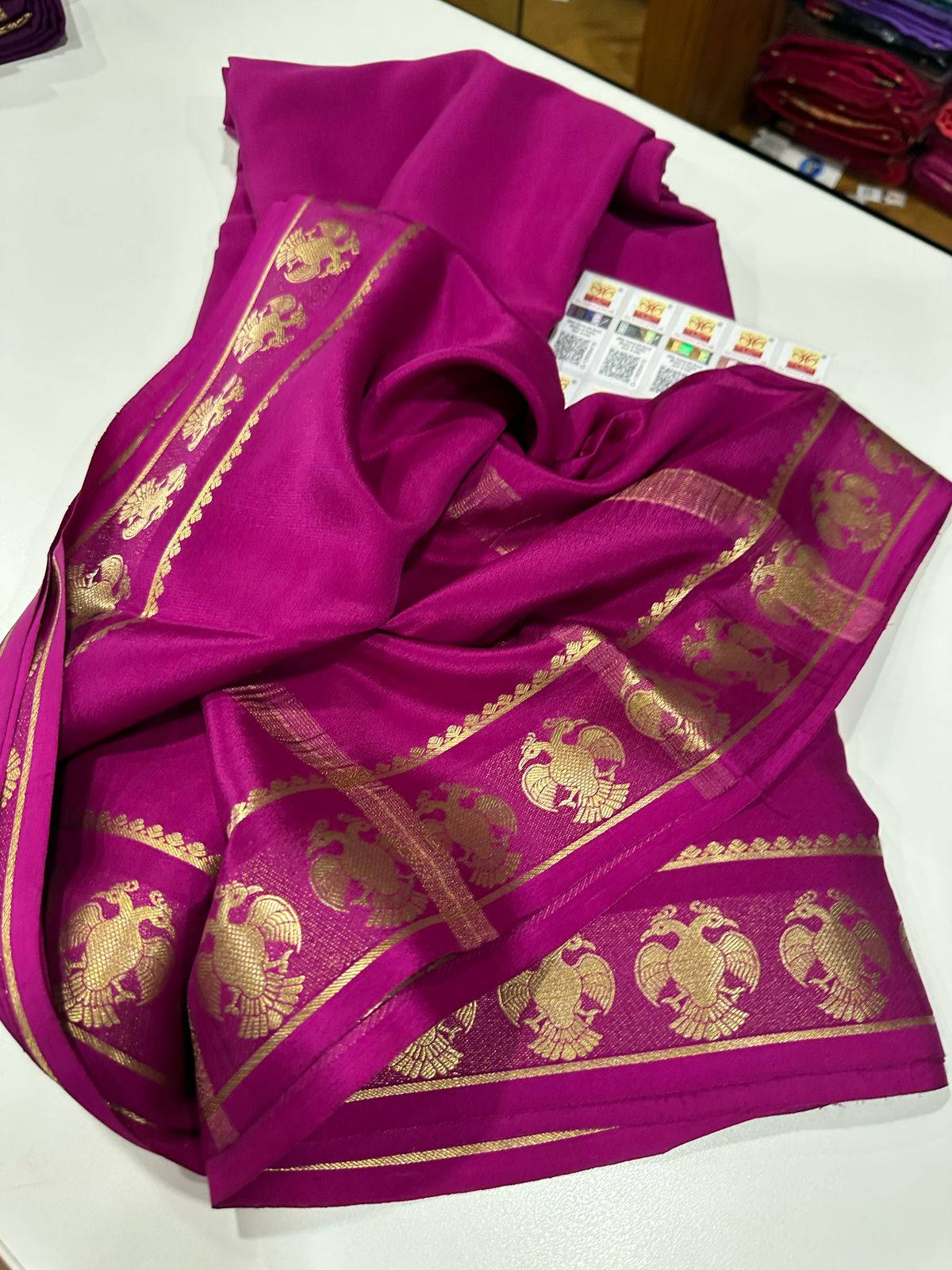 Pure Mysore Silk Gandaberundha Saree