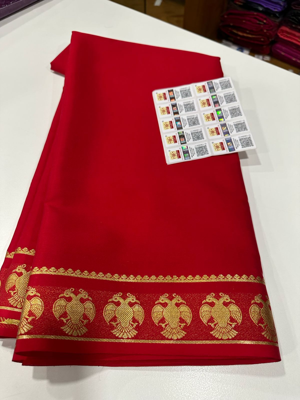 Pure Mysore Silk Gandaberundha Saree