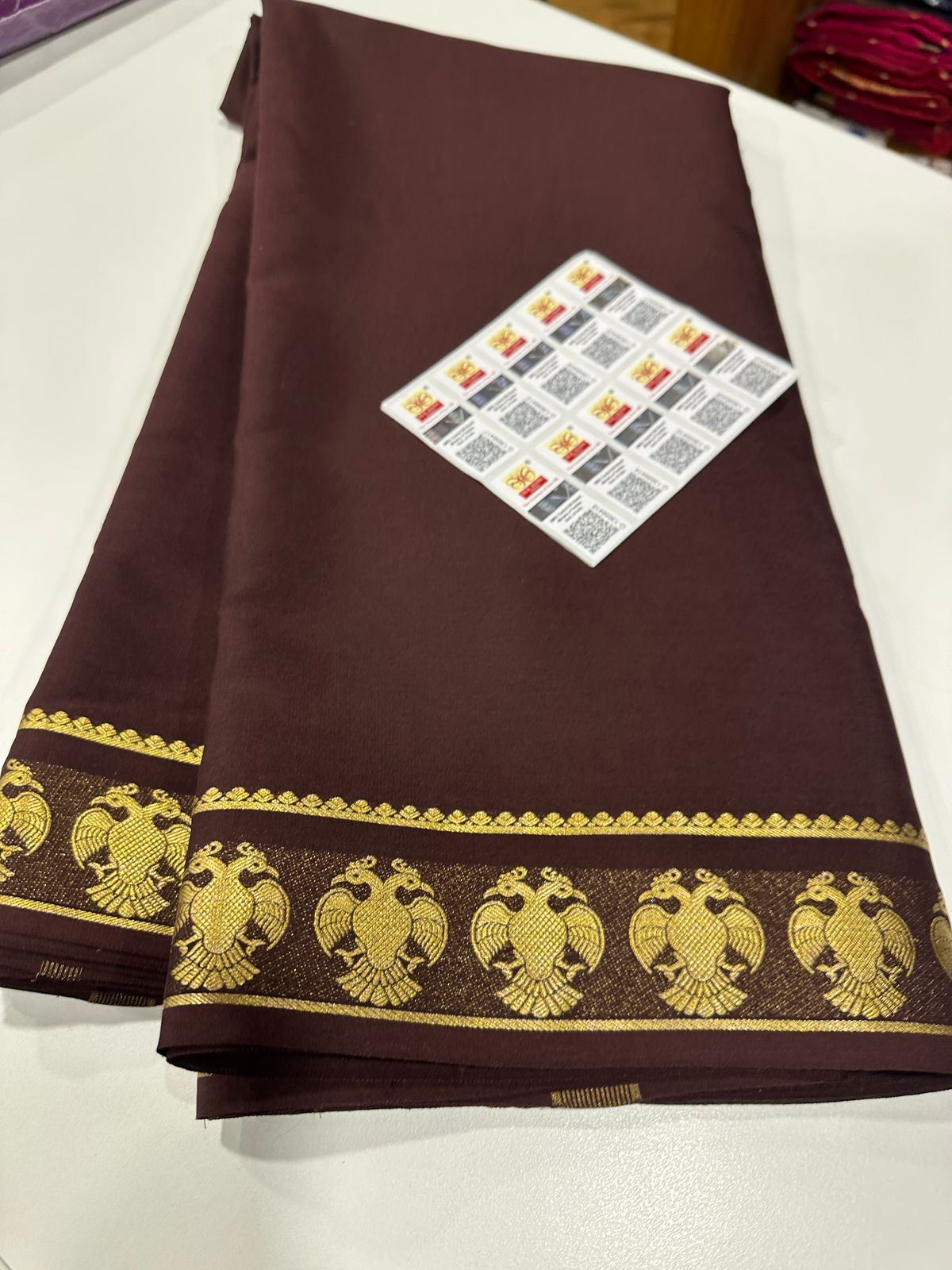 Pure Mysore Silk Gandaberundha Saree