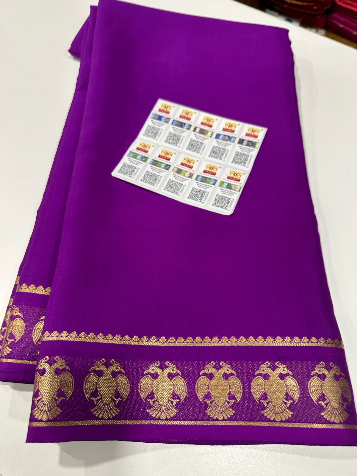 Pure Mysore Silk Gandaberundha Saree
