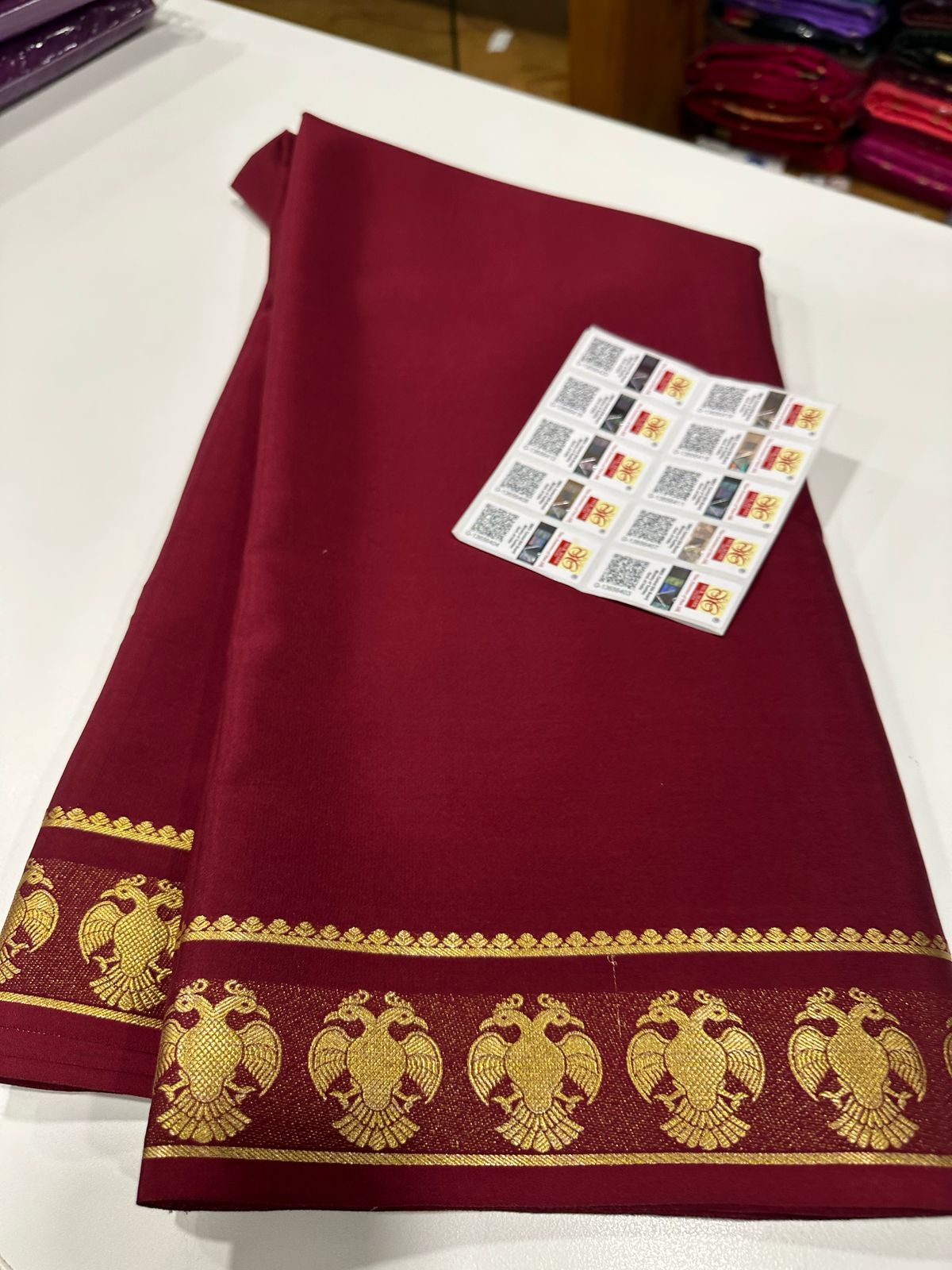 Pure Mysore Silk Gandaberundha Saree
