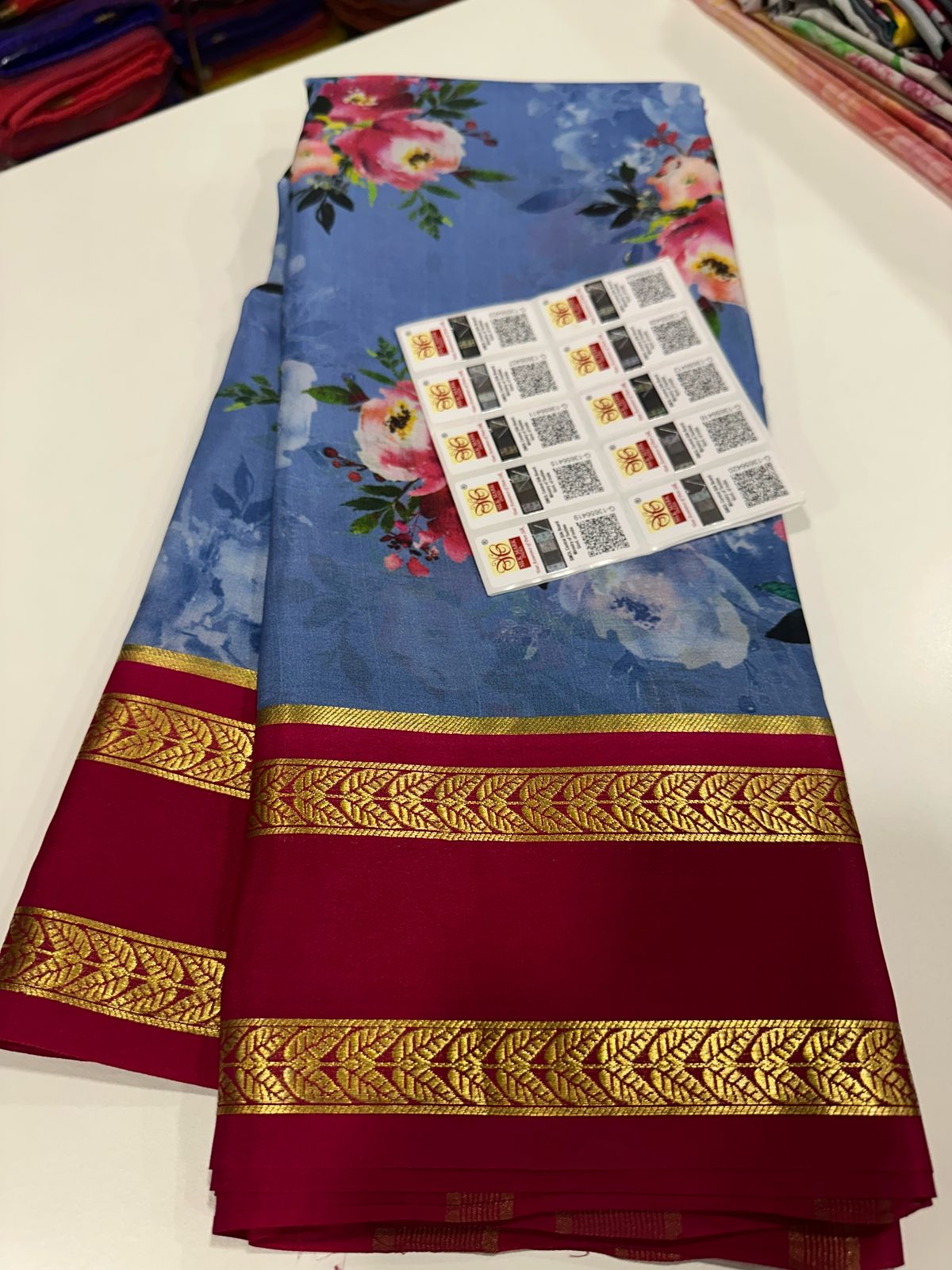Authentic Pure Mysore Silk Digital Printed Saree