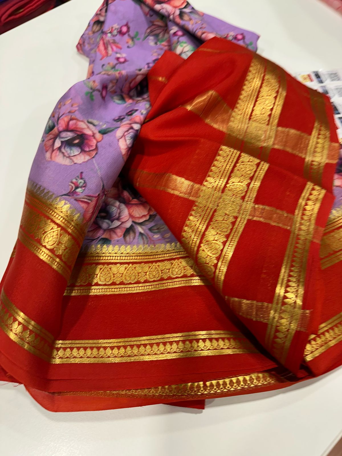 Authentic Pure Mysore Silk Digital Printed Saree