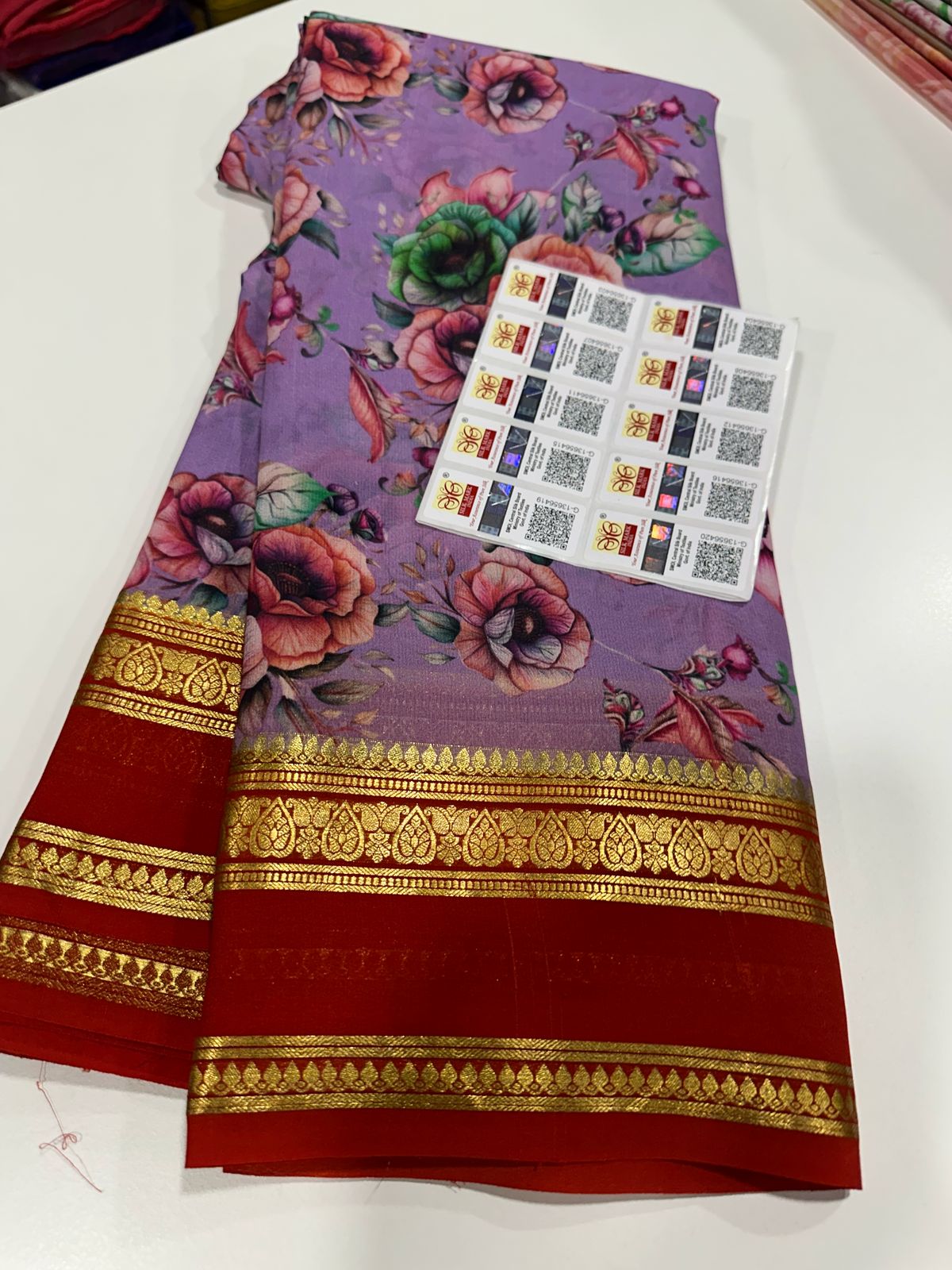 Authentic Pure Mysore Silk Digital Printed Saree